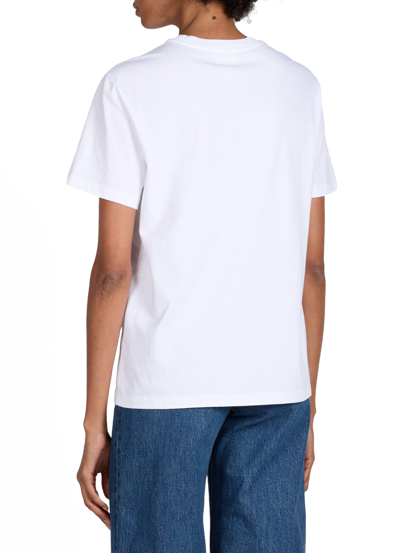<p>T-shirt with round neckline printed brand in cotton</p> A.P.C. White
