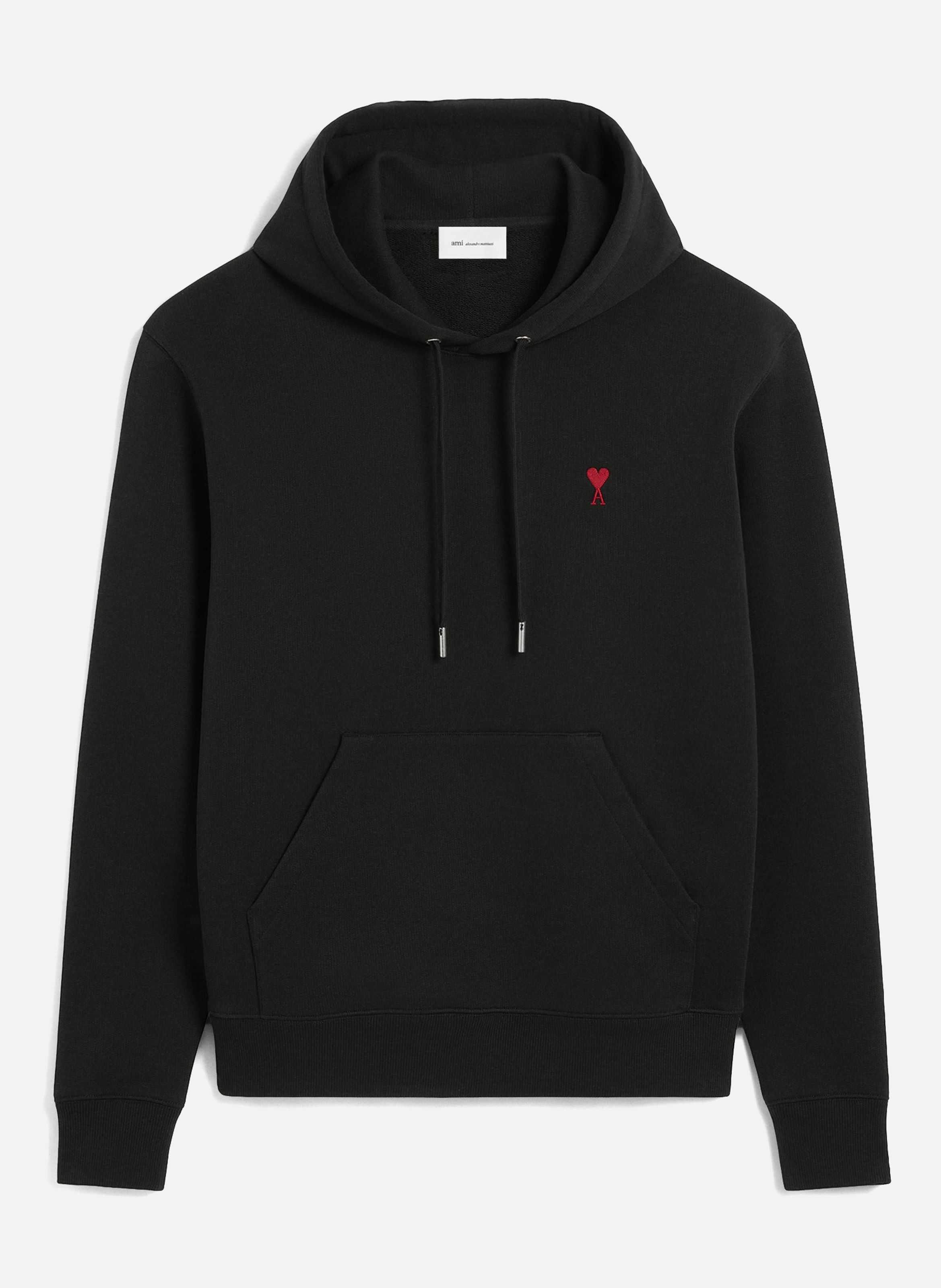 Hoodie Ami de Coeur Rouge unisexe  Noir