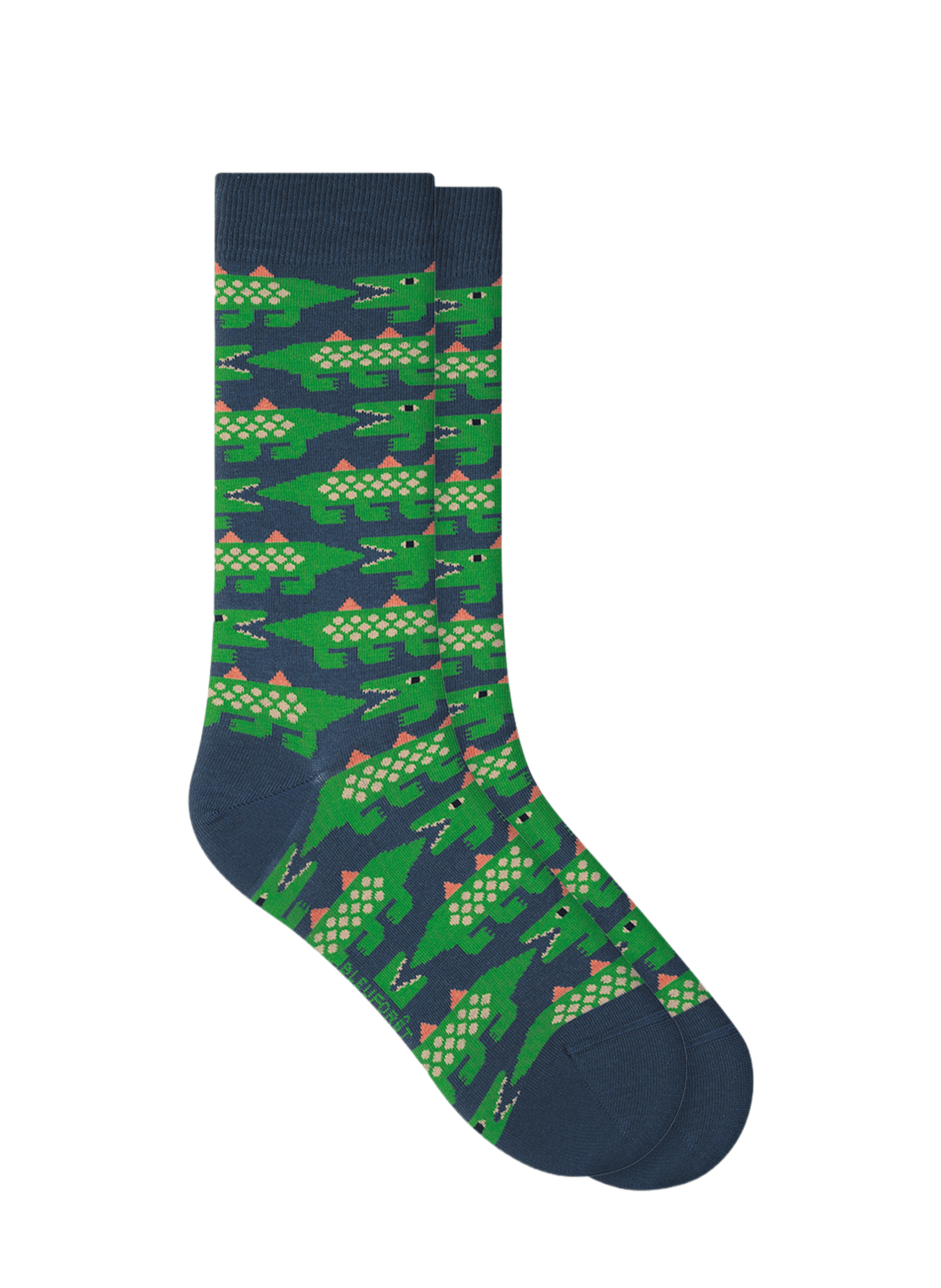 Mid-calf crocodile socks BLEUFORÊT Blue