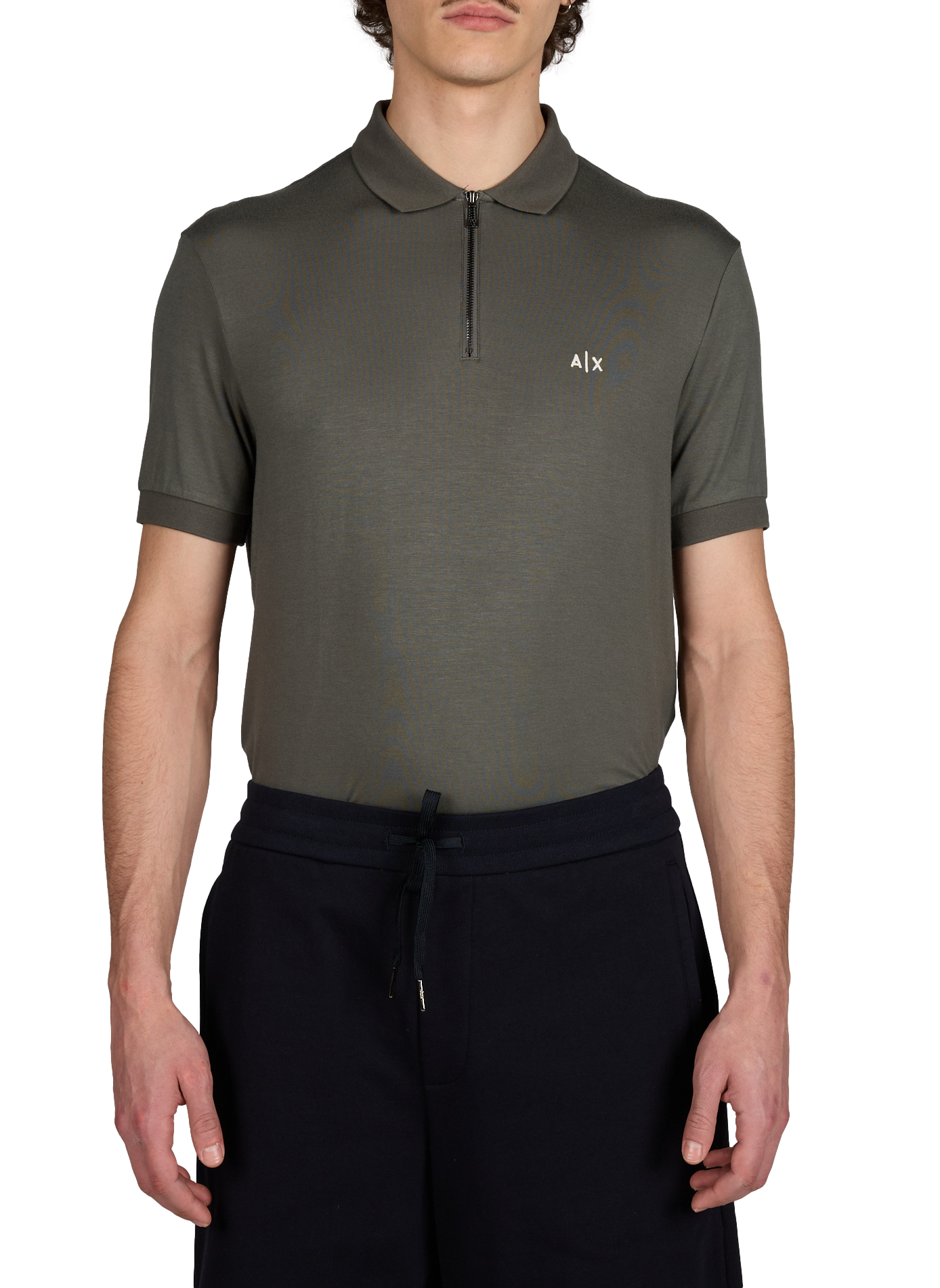 Half-zip polo shirt ARMANI EXCHANGE Khaki