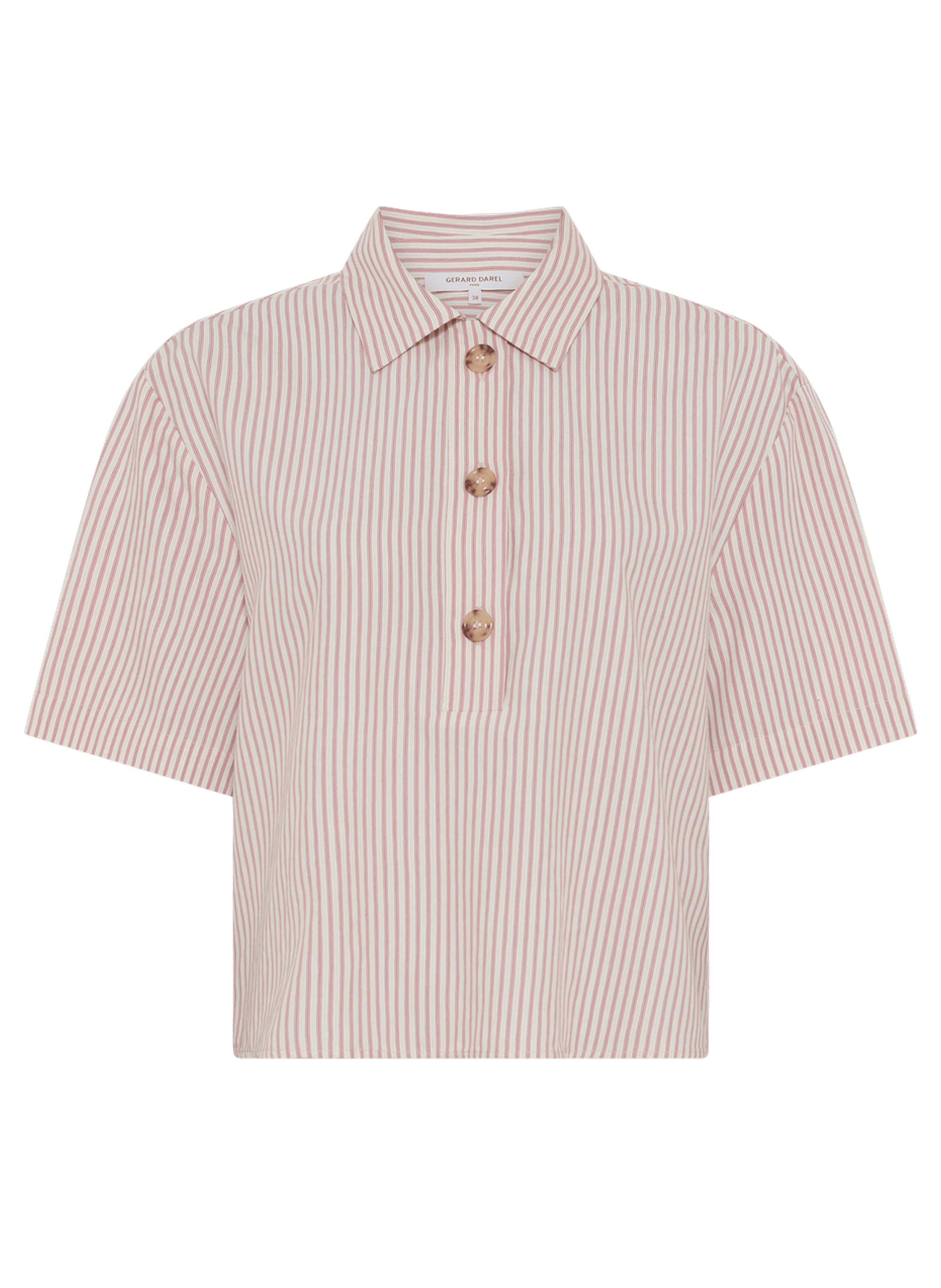 Chemise rayée à manches courtes - cazia GERARD DAREL Rose