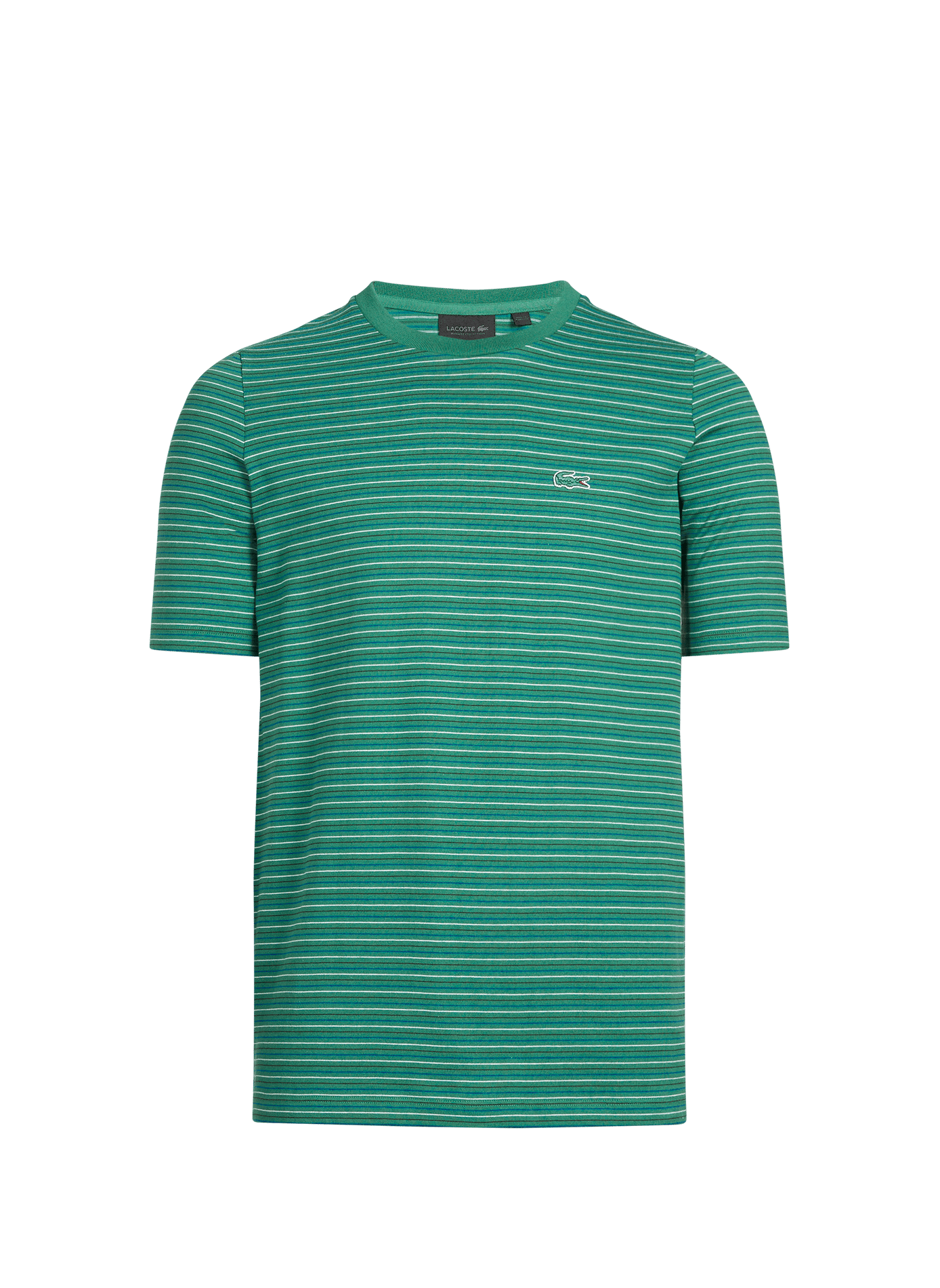 Striped cotton T-shirt LACOSTE Green