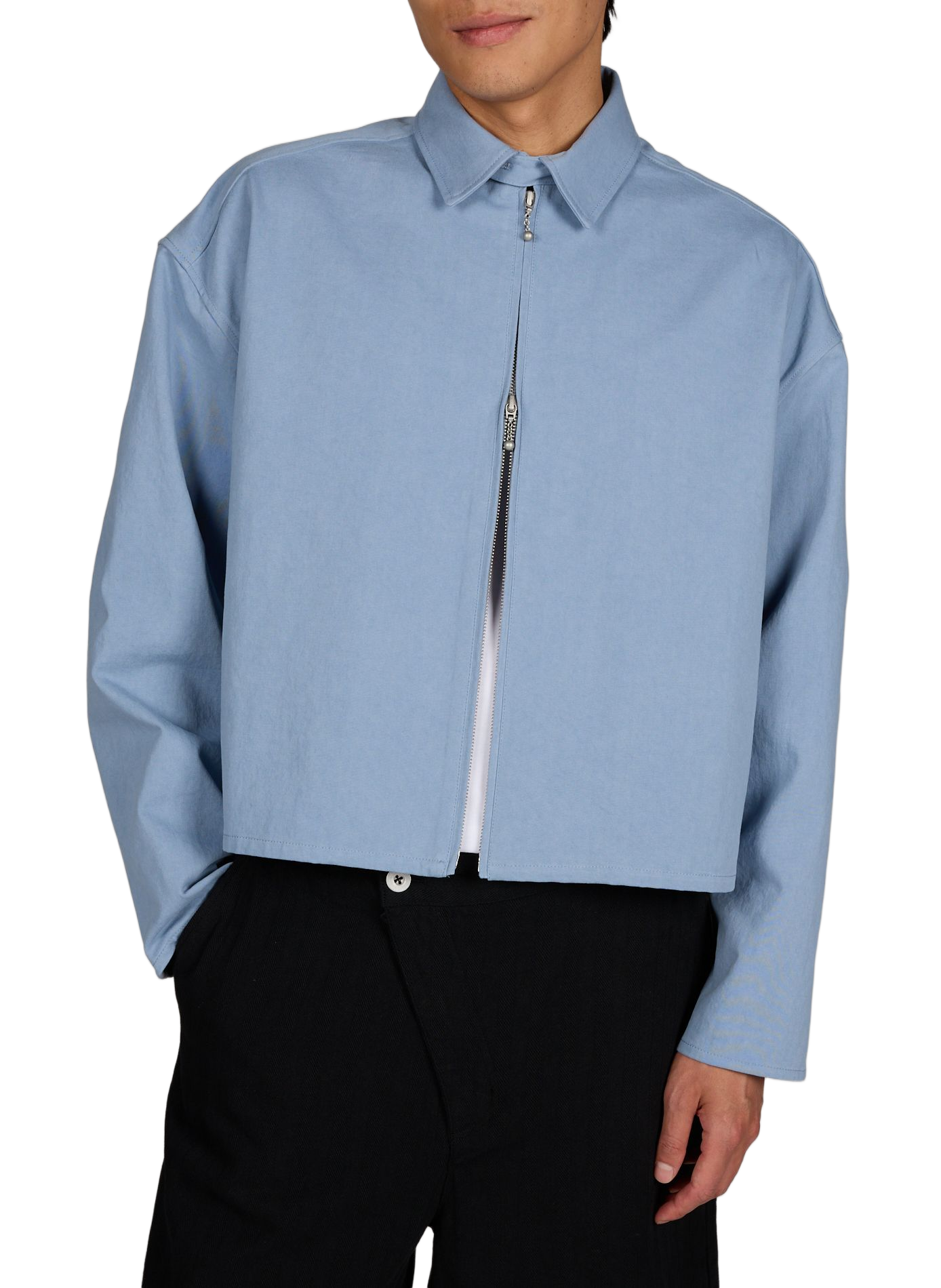 Jacket with classic cotton collar MERELY MADE Blue
