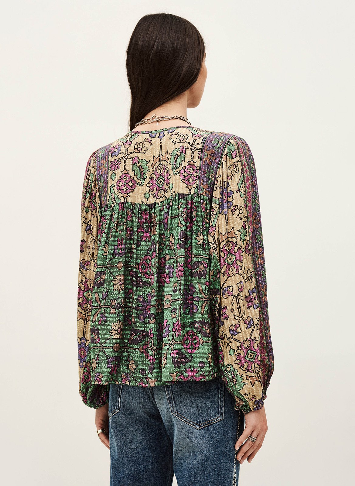 Blouse ample imprimée pamila BA&SH Vert