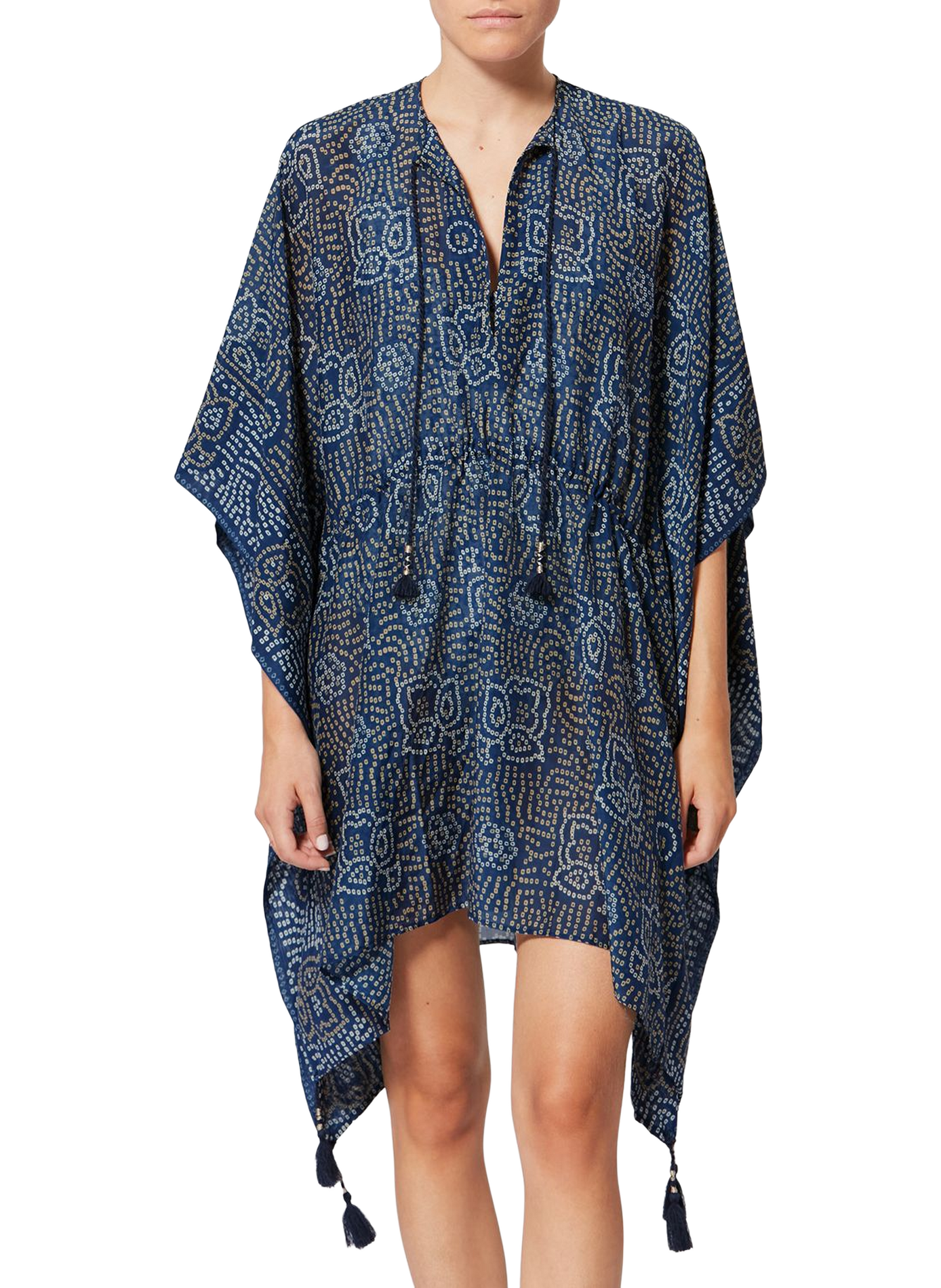 Loreliz cotton and silk printed kaftan ISABEL MARANT Blue