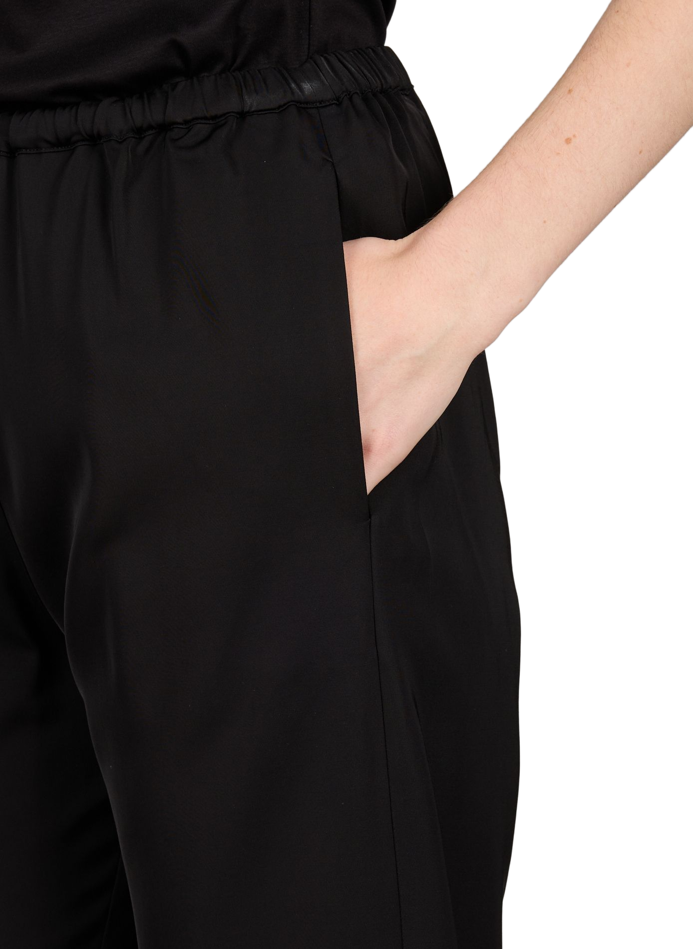 Wide-leg cropped pants ROHE FRAMES Black