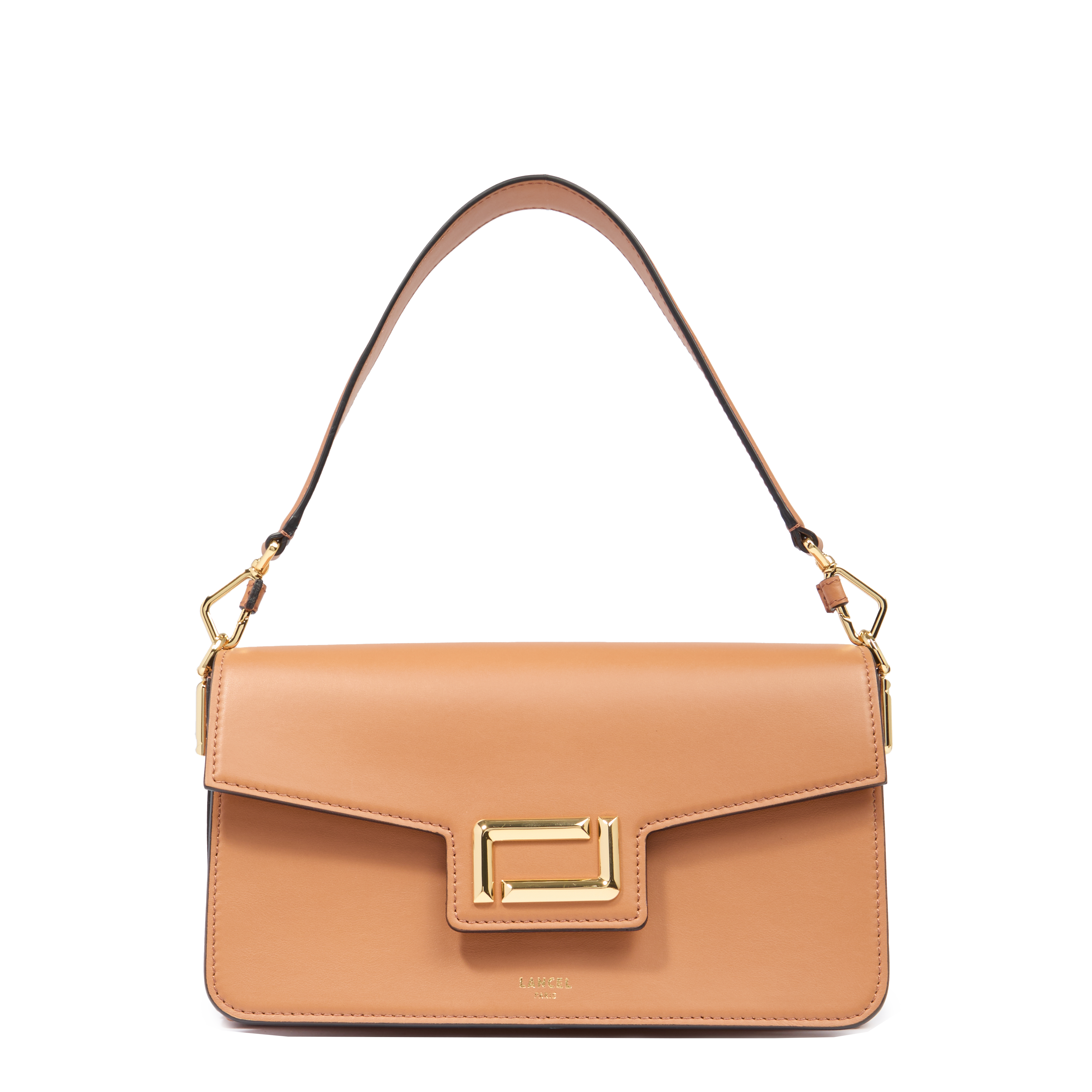 Flap bag medium angèle by lancel in leather LANCEL Brown