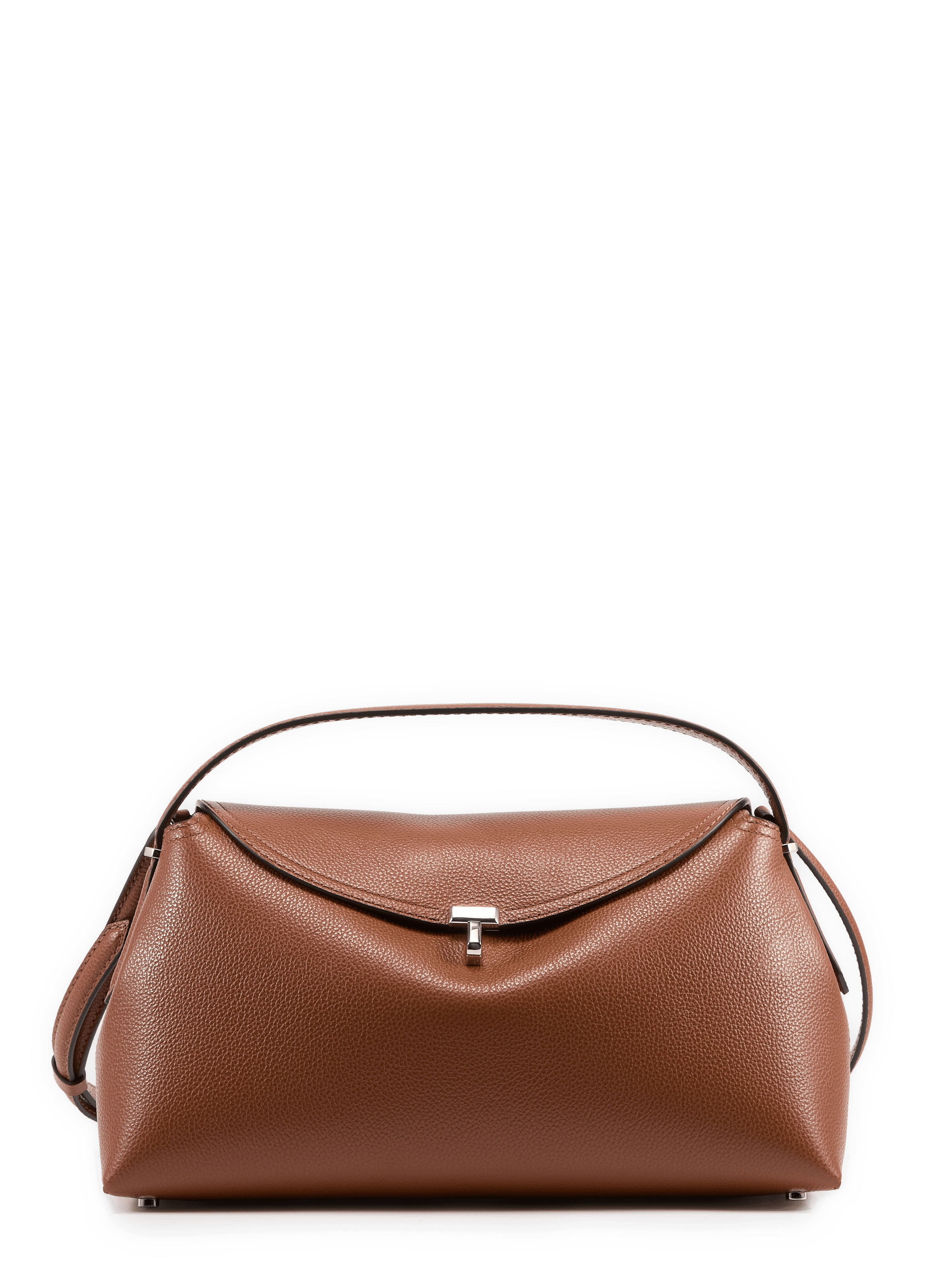 Sac à main à bandoulière amovible et réglable en cuir TOTEME Marron