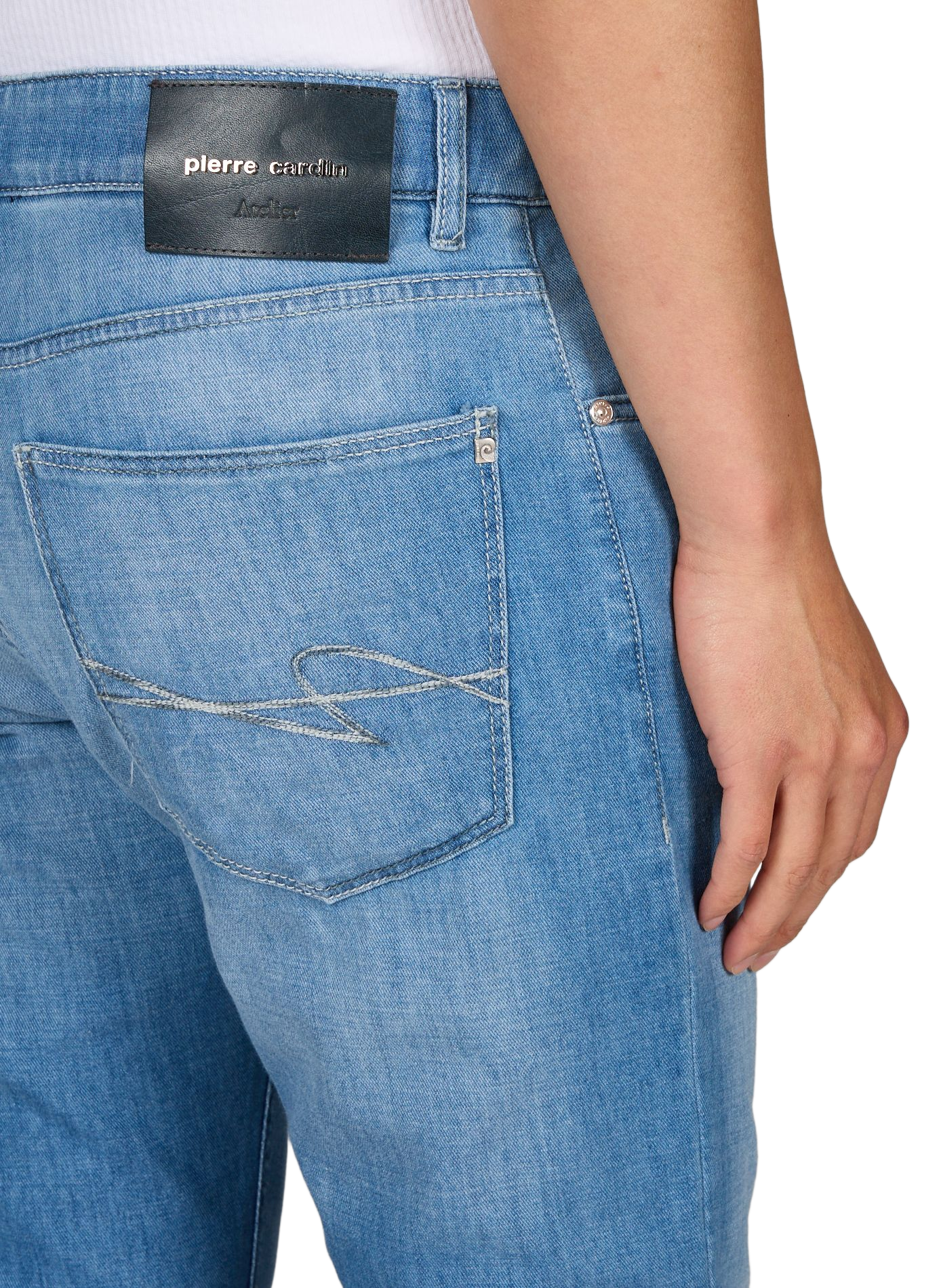 Jean coupe regular en coton mélangé  PIERRE CARDIN Bleu