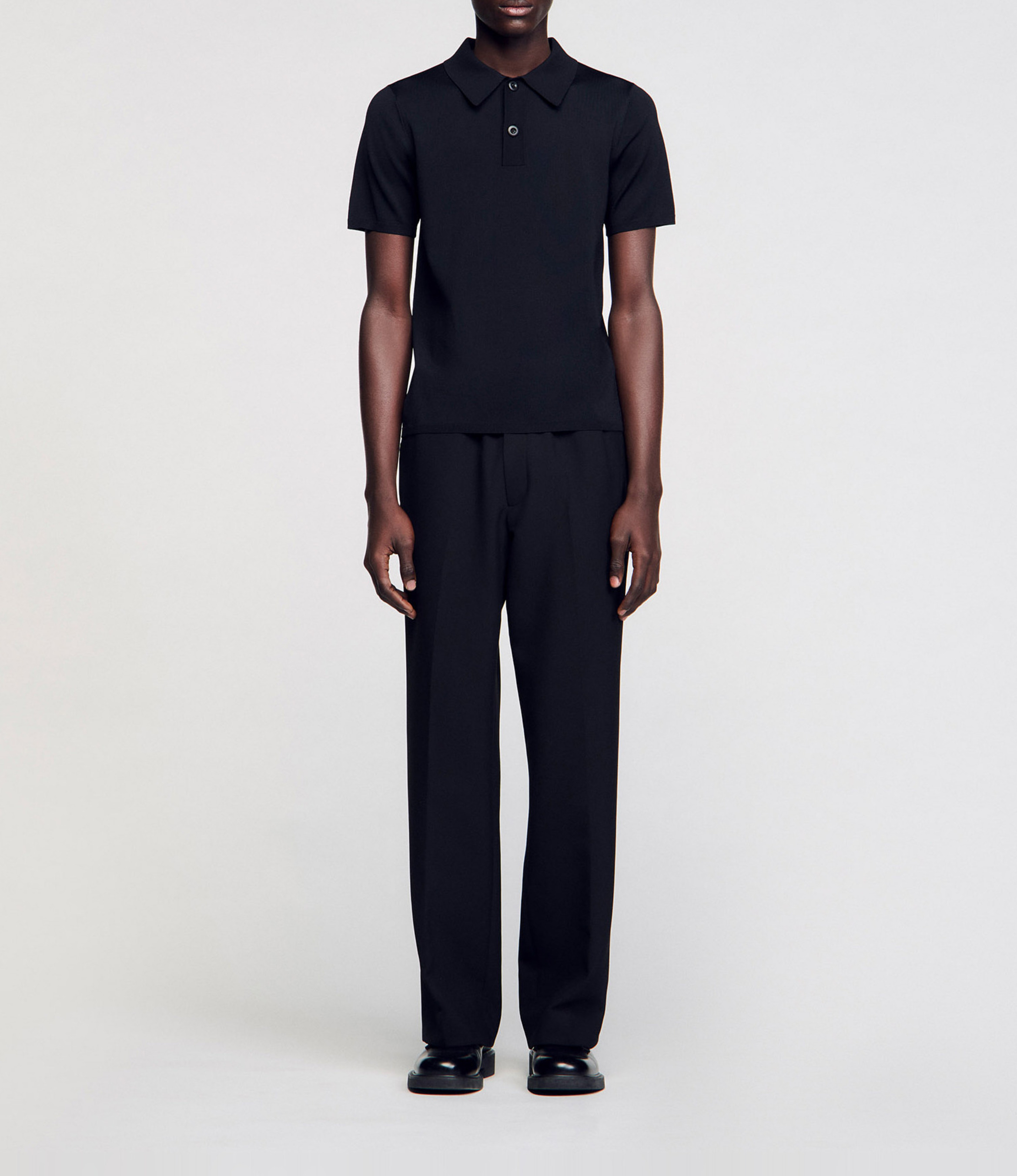 Polo regular fit SANDRO Noir
