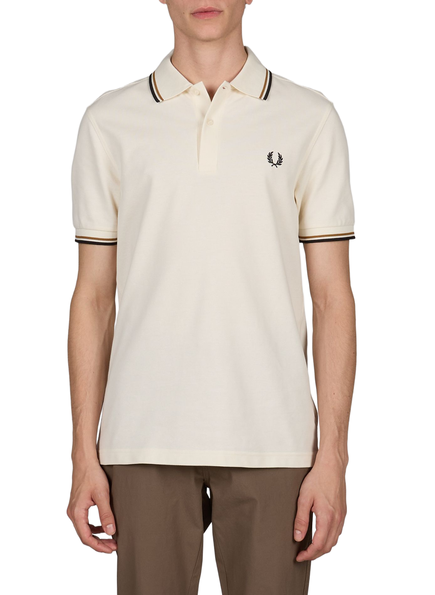 Cotton pique polo shirt FRED PERRY Beige