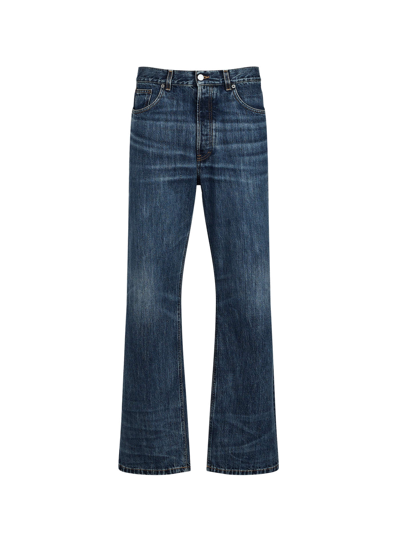 Leger geschnittene Baumwoll-Jeans VEGA Dark blue righe