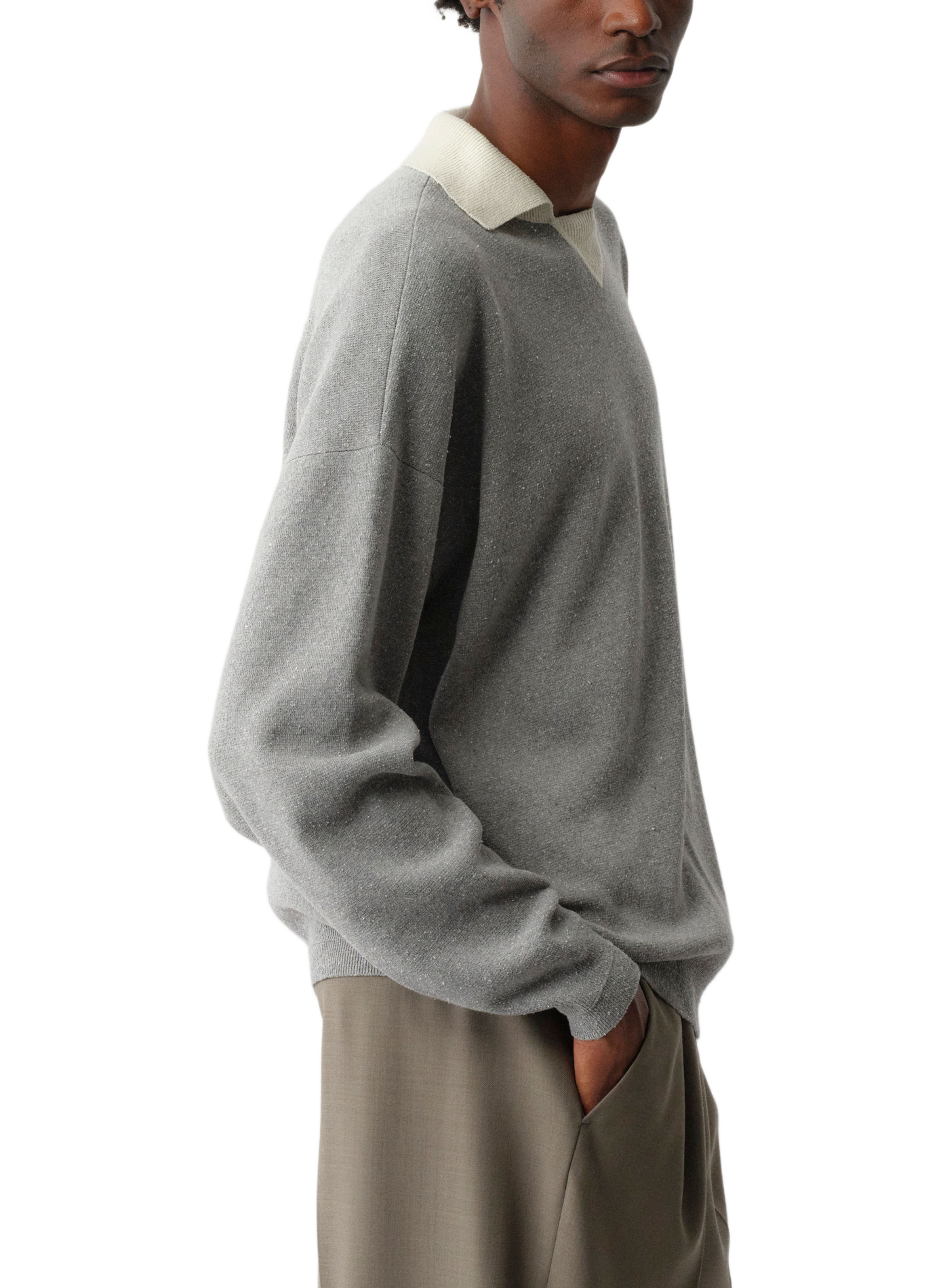 Silk oversize Desmond sweater CALVIN KLEIN COLLECTION Grey