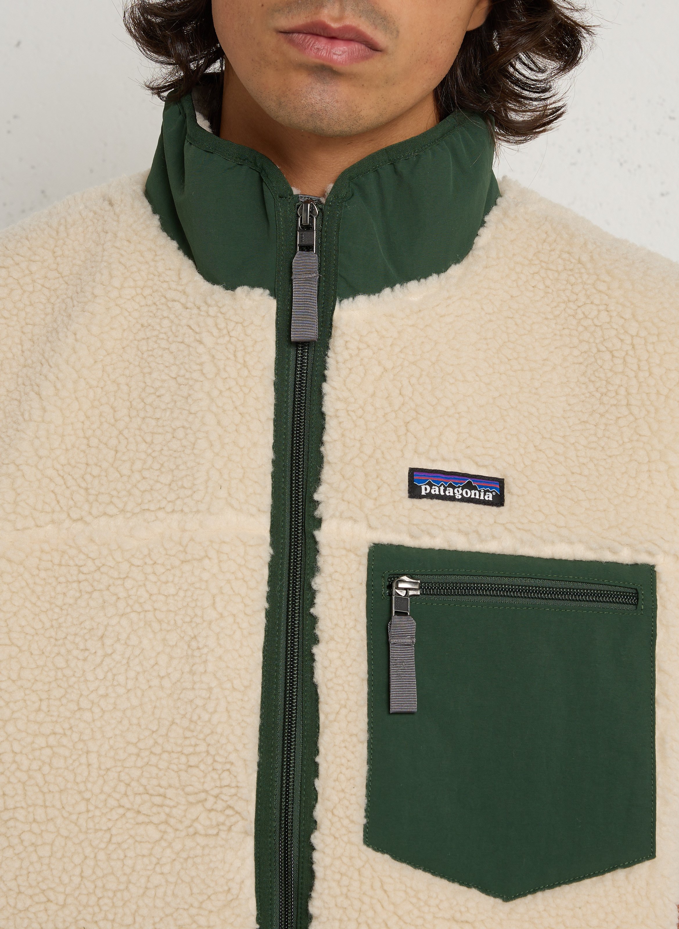Rechte fleece met opstaande kraag PATAGONIA Groen