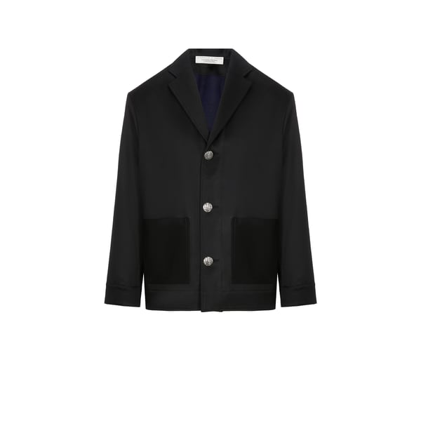 Victoria / Tomas Reversible Wool Jacket In Black