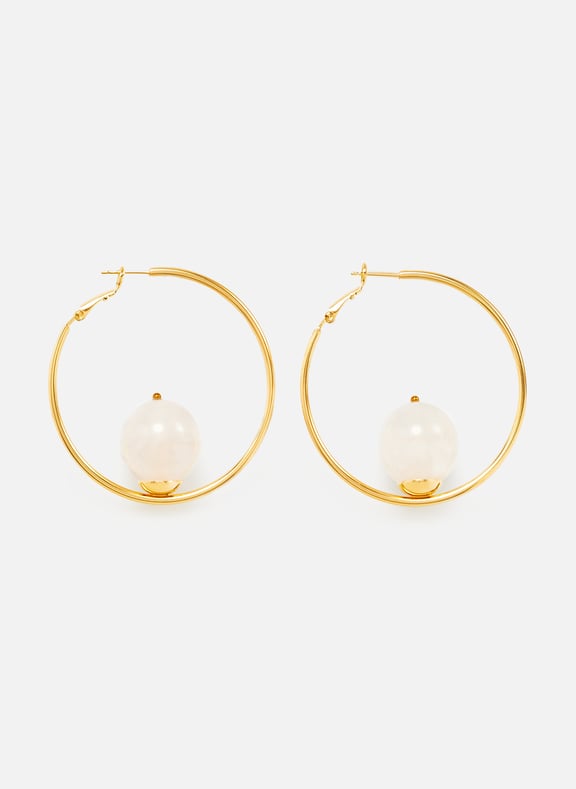 Sonia pearl earrings Pink by DESTREE DESTREE Sonia pearl earrings Pink