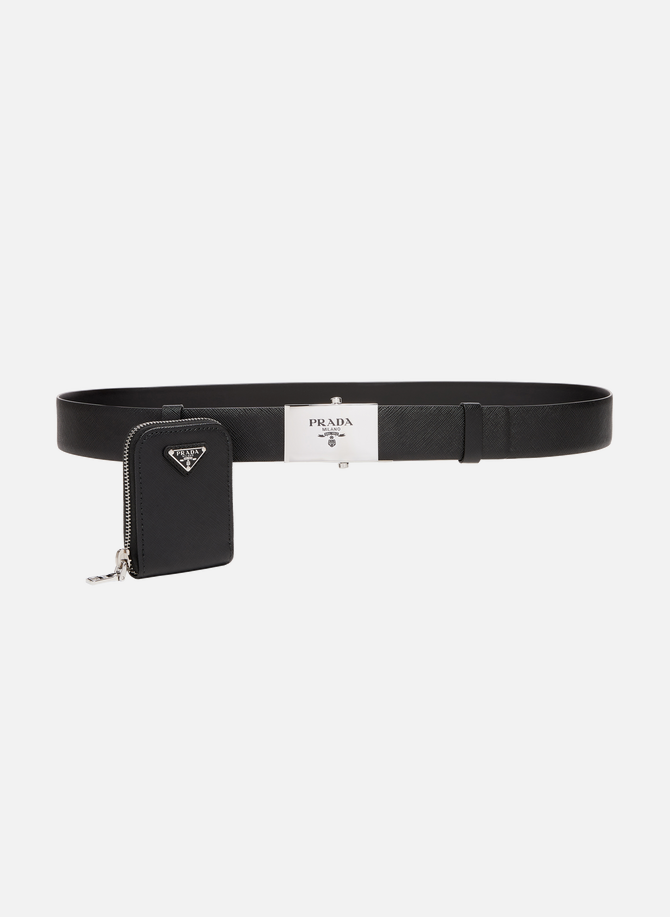 Leather belt with purse PRADA