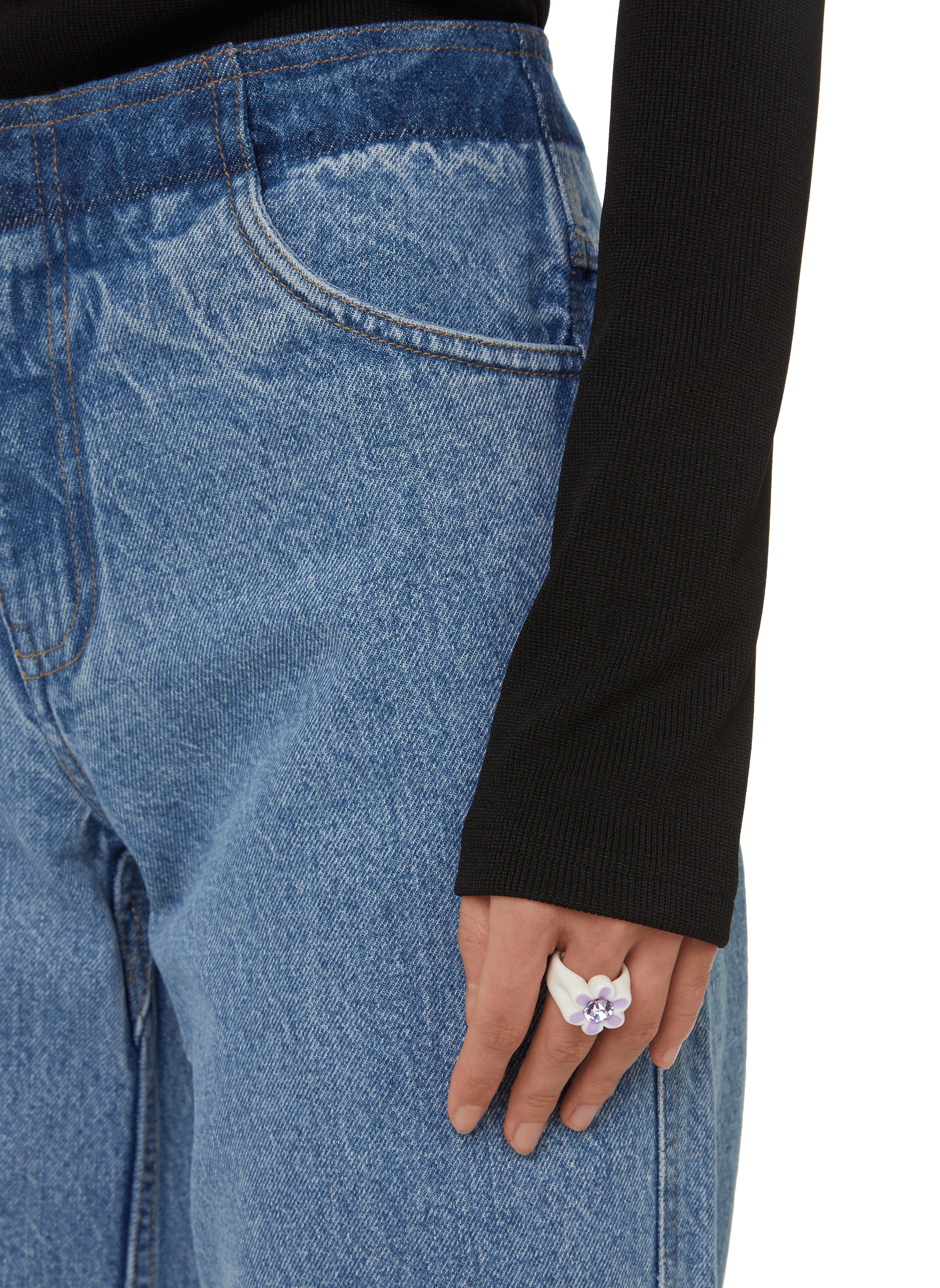 Jean large Deconstruct  CHRISTOPHER ESBER Bleu