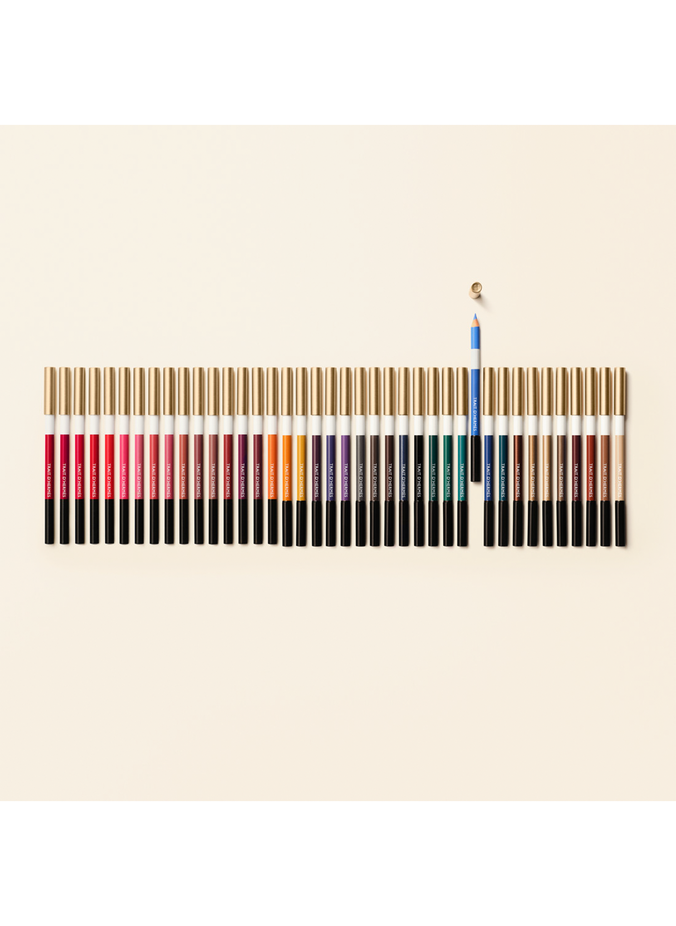 Trait d&#039;Hermès, crayon de couleurs pour les yeux HERMÈS Or permabrass