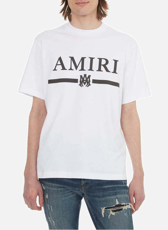 Amiri White Cotton T-Shirt Cotton Logo T-shirt - Amiri Men Amiri White Cotton T-Shirt Cotton Logo T-shirt - Amiri Men