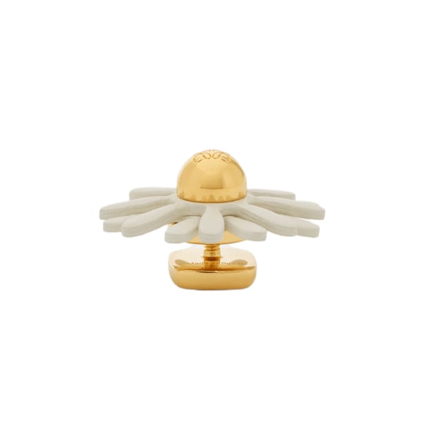 Broche fleur en cuir de veau Broche fleur en cuir de veau