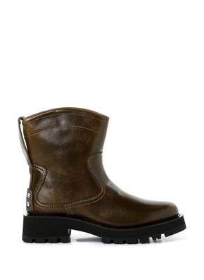 Bottines en cuir aspect usé GANNI Bottines en cuir aspect usé GANNI