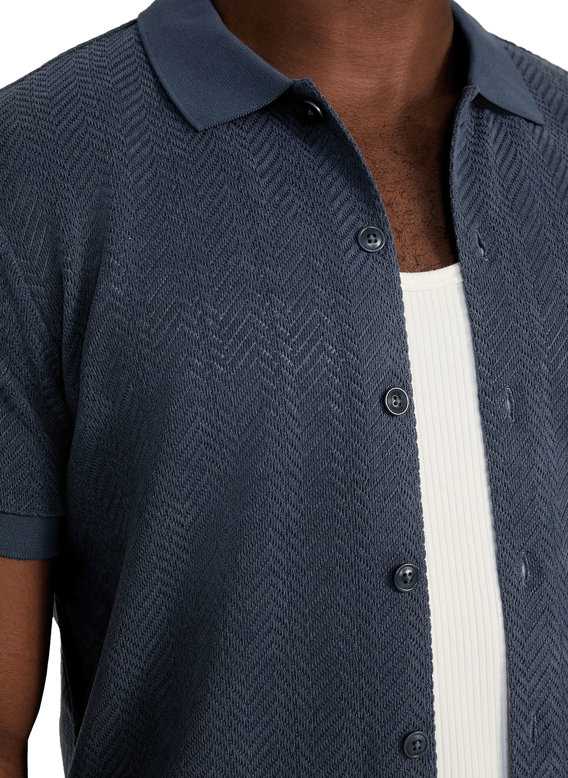 Wool Shirt GUESS Blue