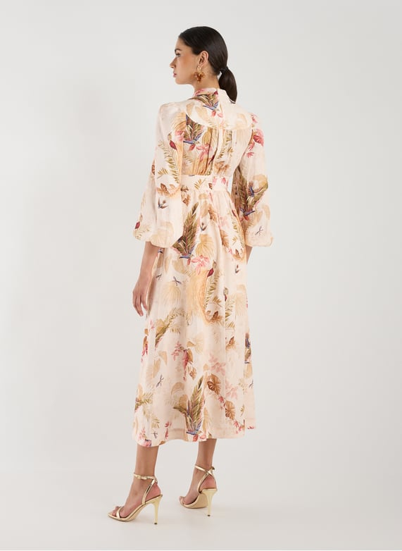 Robe midi à imprimé floral | Multicolore by ZIMMERMANN Robe midi à imprimé floral Multicolore