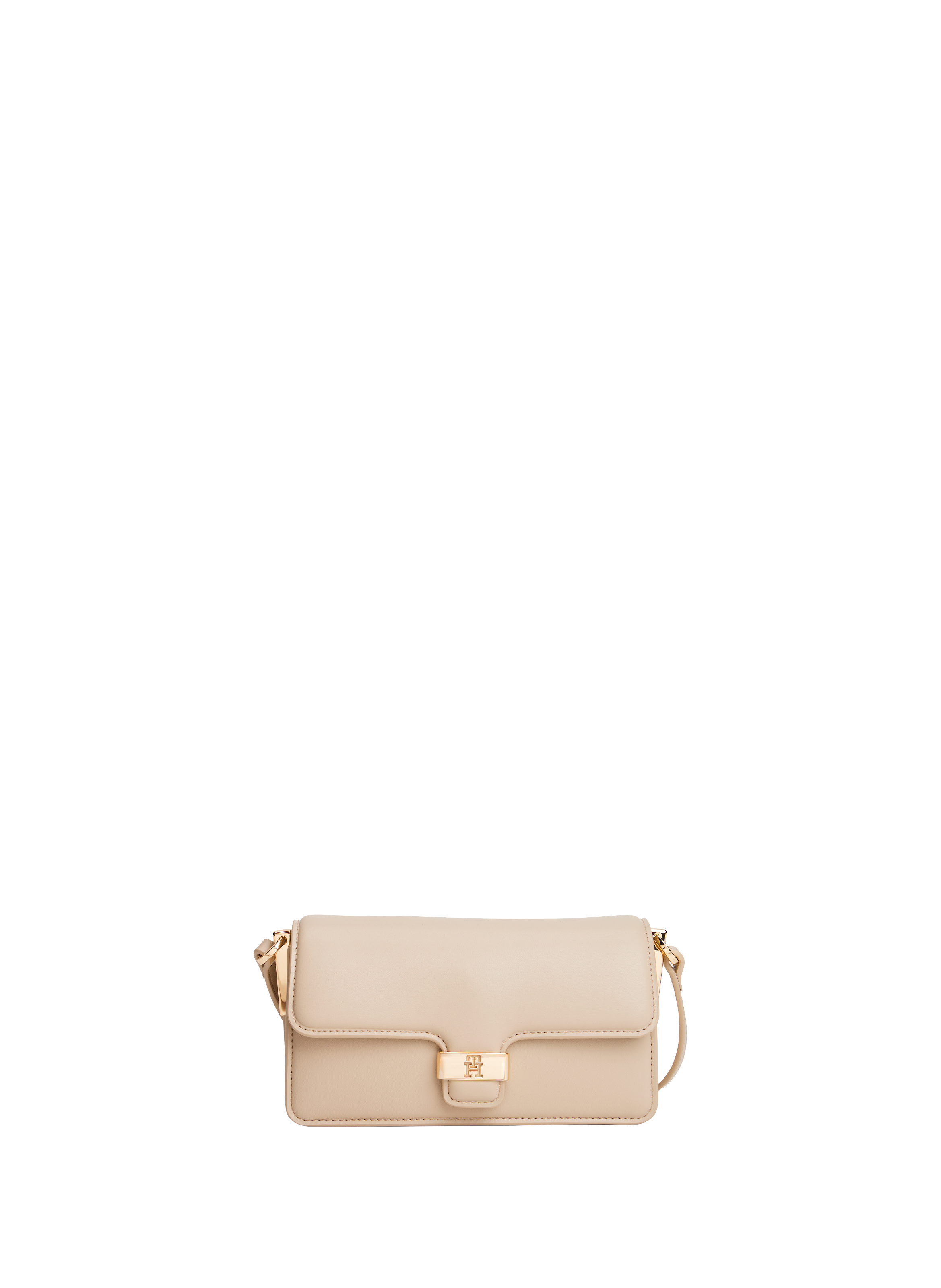 TOMMY HILFIGER Heritage Flap Shoulder Bag Beige