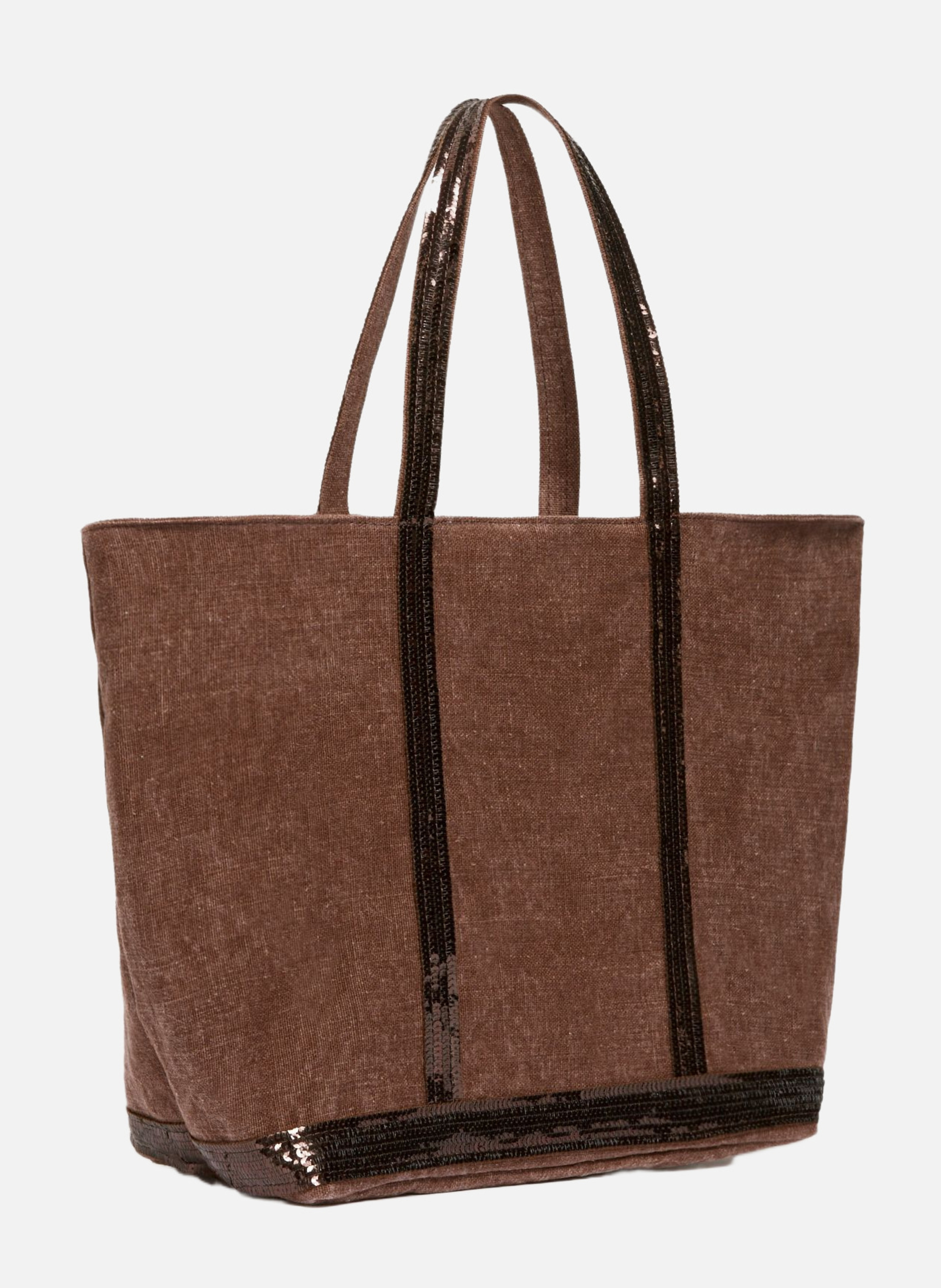 Cabas l zippé en lin VANESSA BRUNO Marron