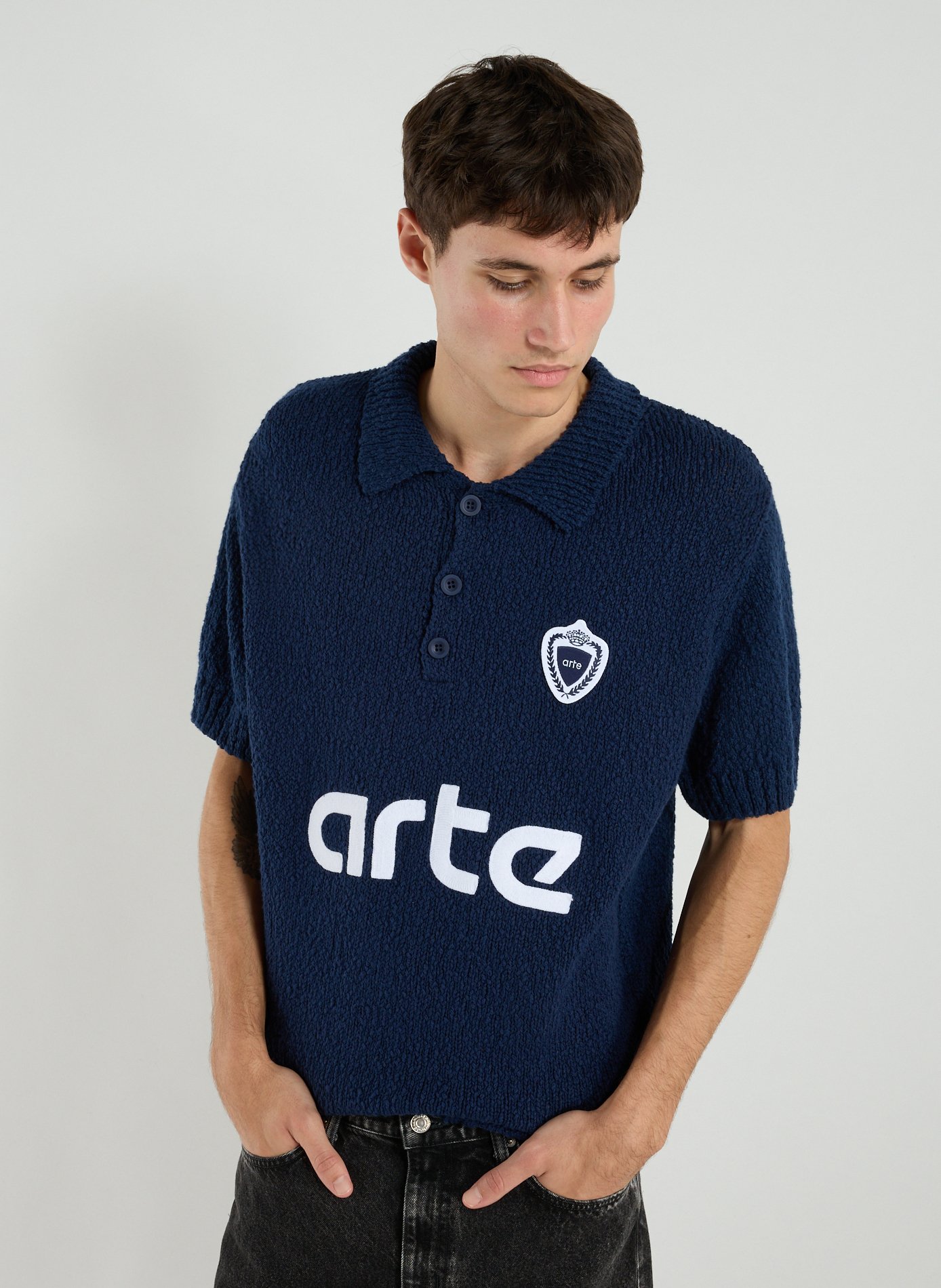 ARTE ANTWERP Short-Sleeve Jumper Blue