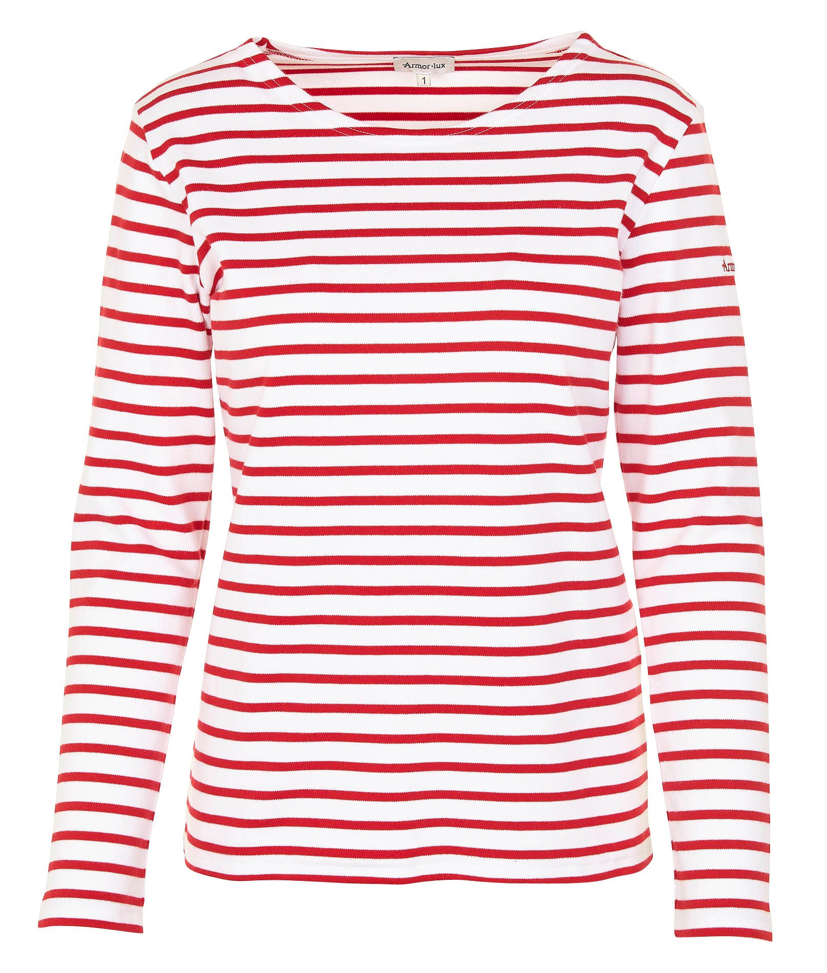 Marinière col rond en coton ARMOR-LUX Blanc