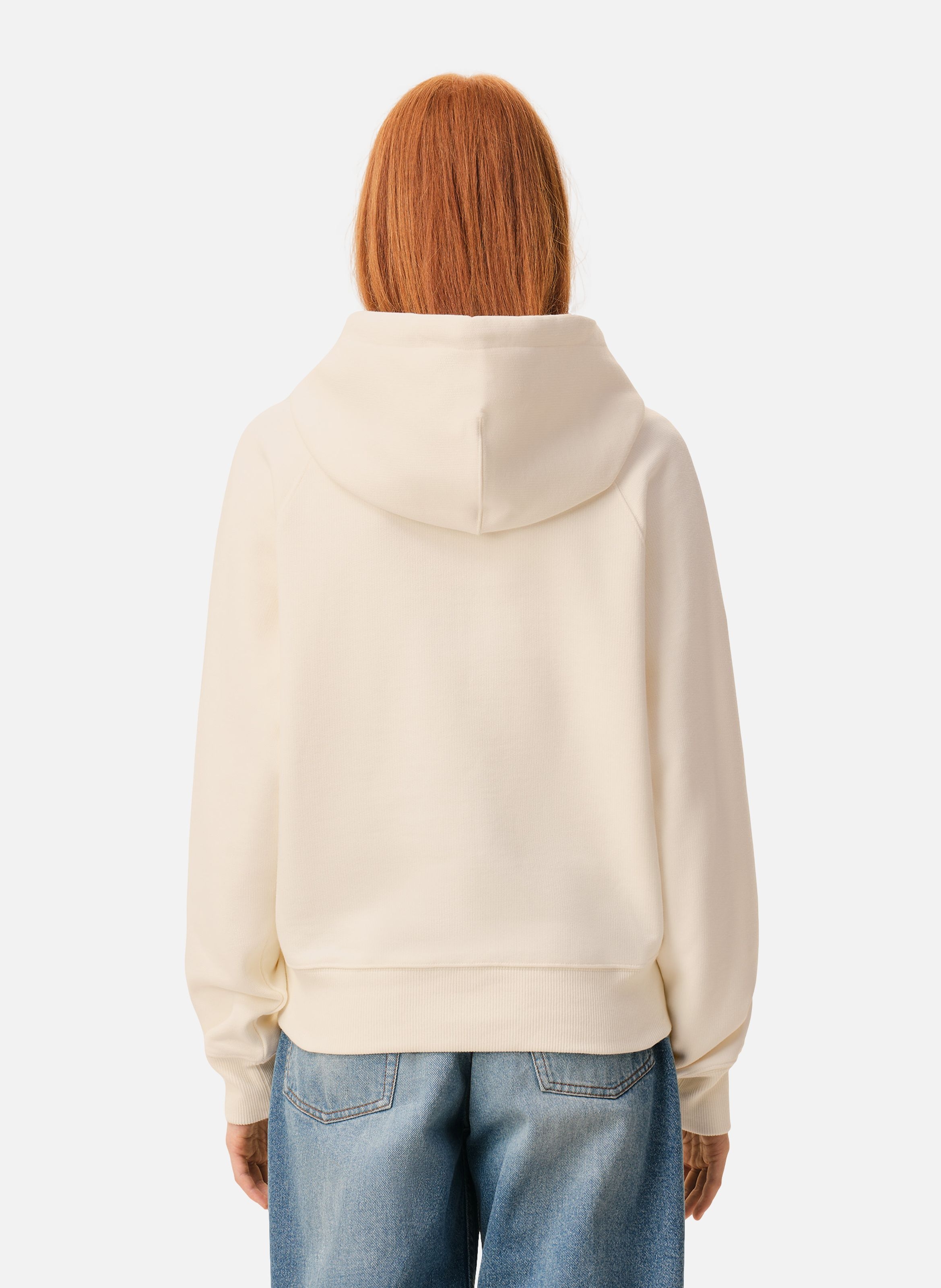 Hoodie Zippé Ami De Coeur En Coton unisexe AMI PARIS Blanc
