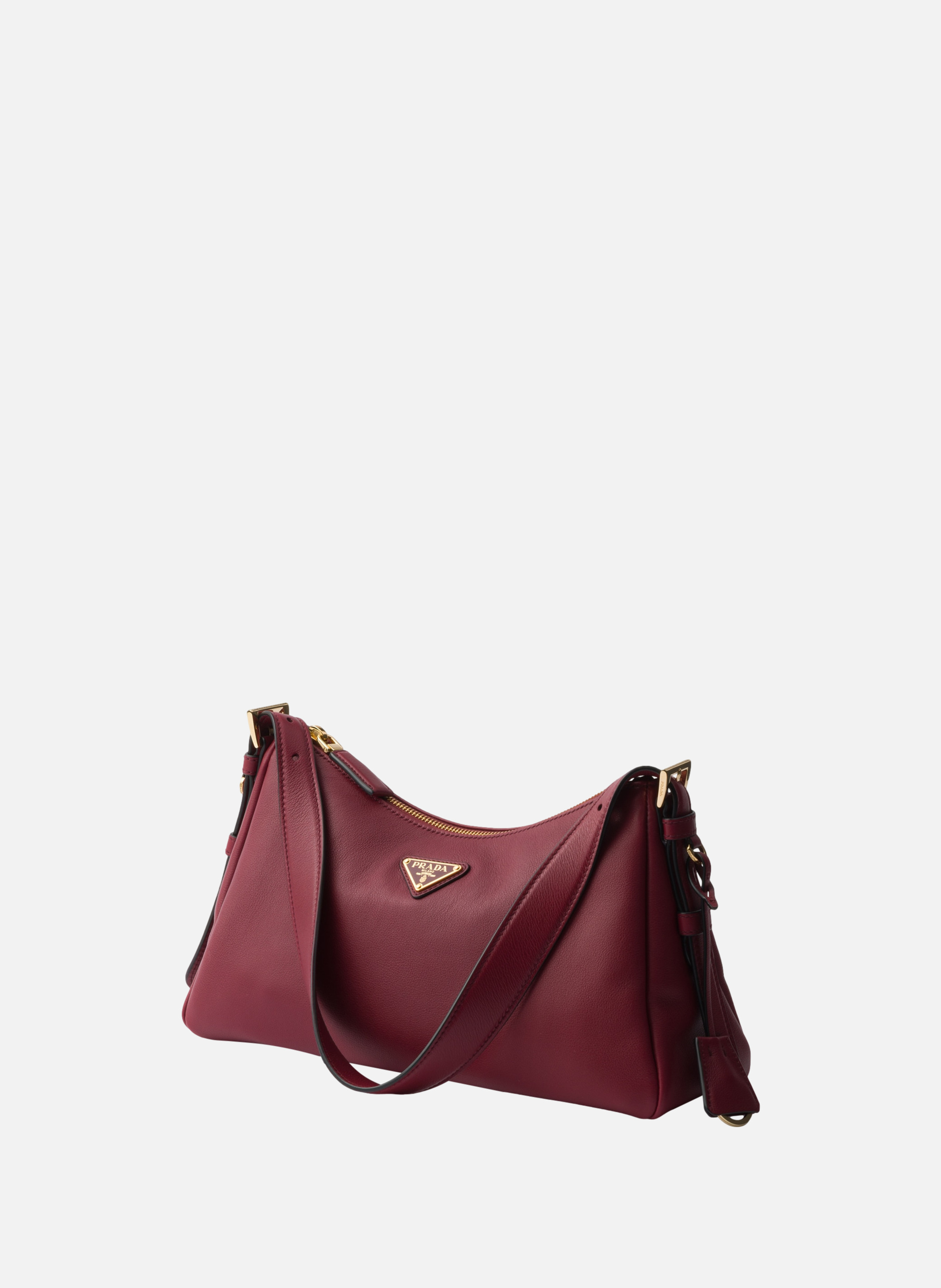 Sac porté épaule prada aimée en cuir PRADA Rouge