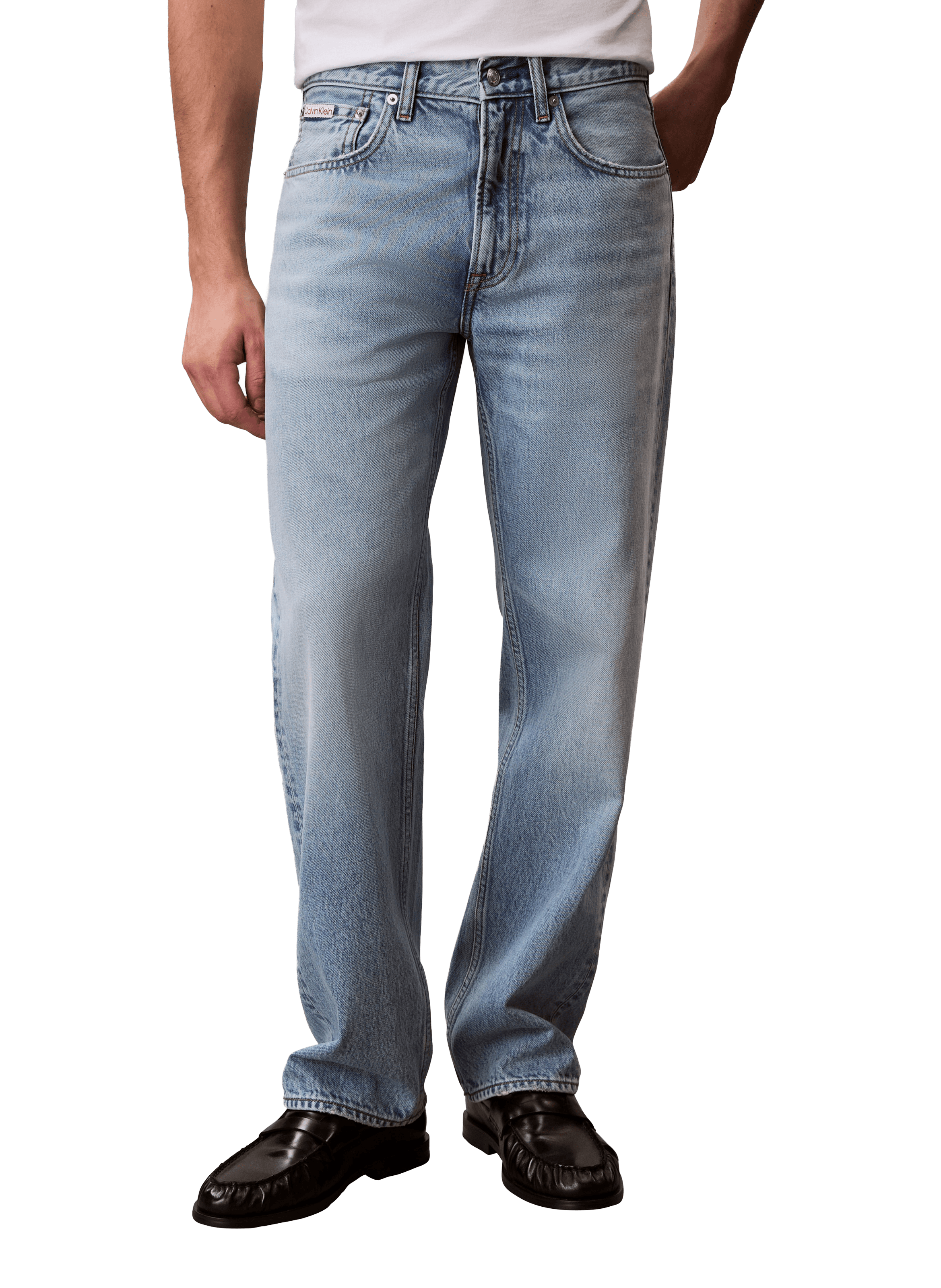 Straight Leg 90s Cotton Denim Jeans CALVIN KLEIN Blue