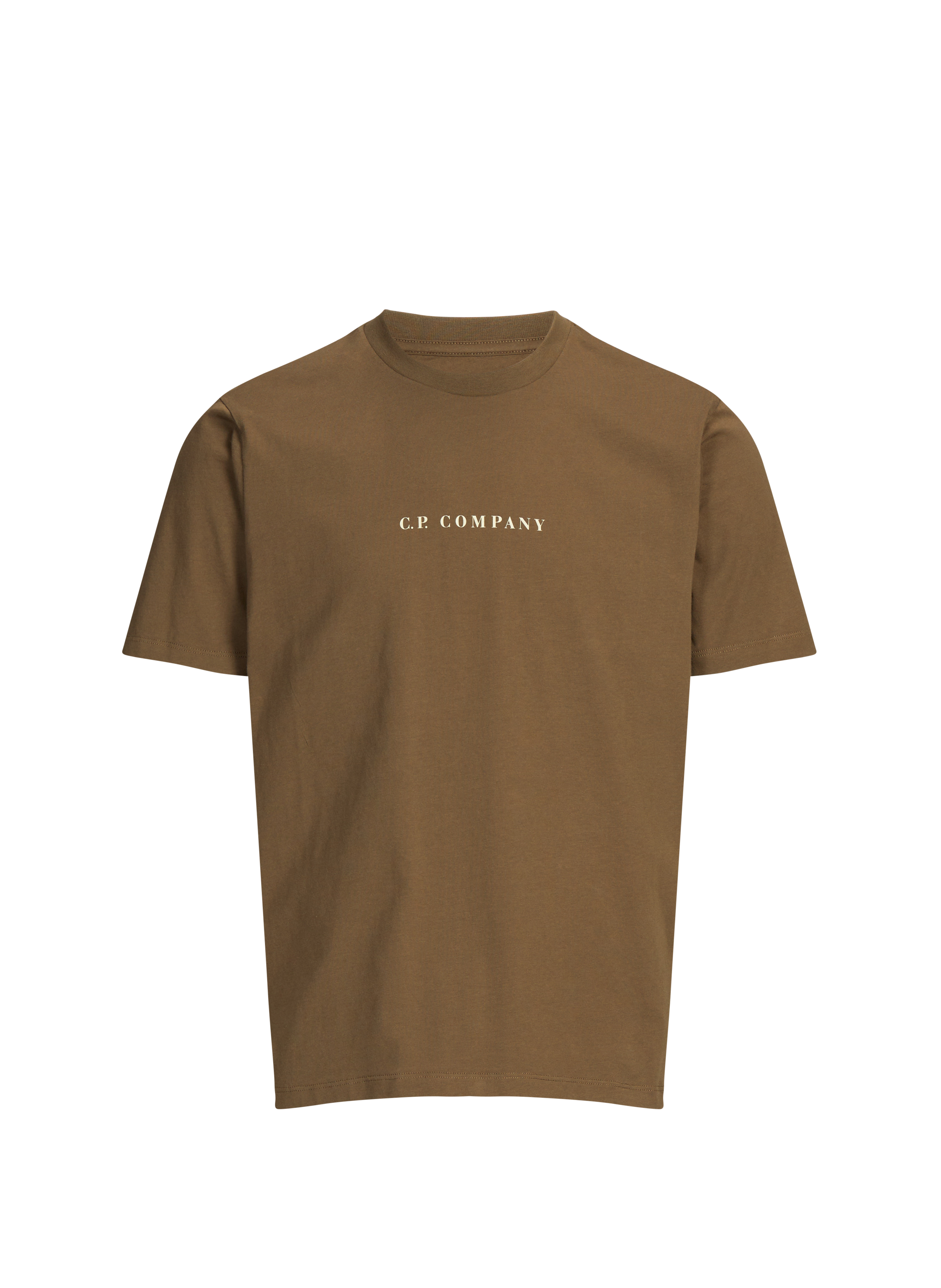 T-shirt à logo en coton CP COMPANY Kaki