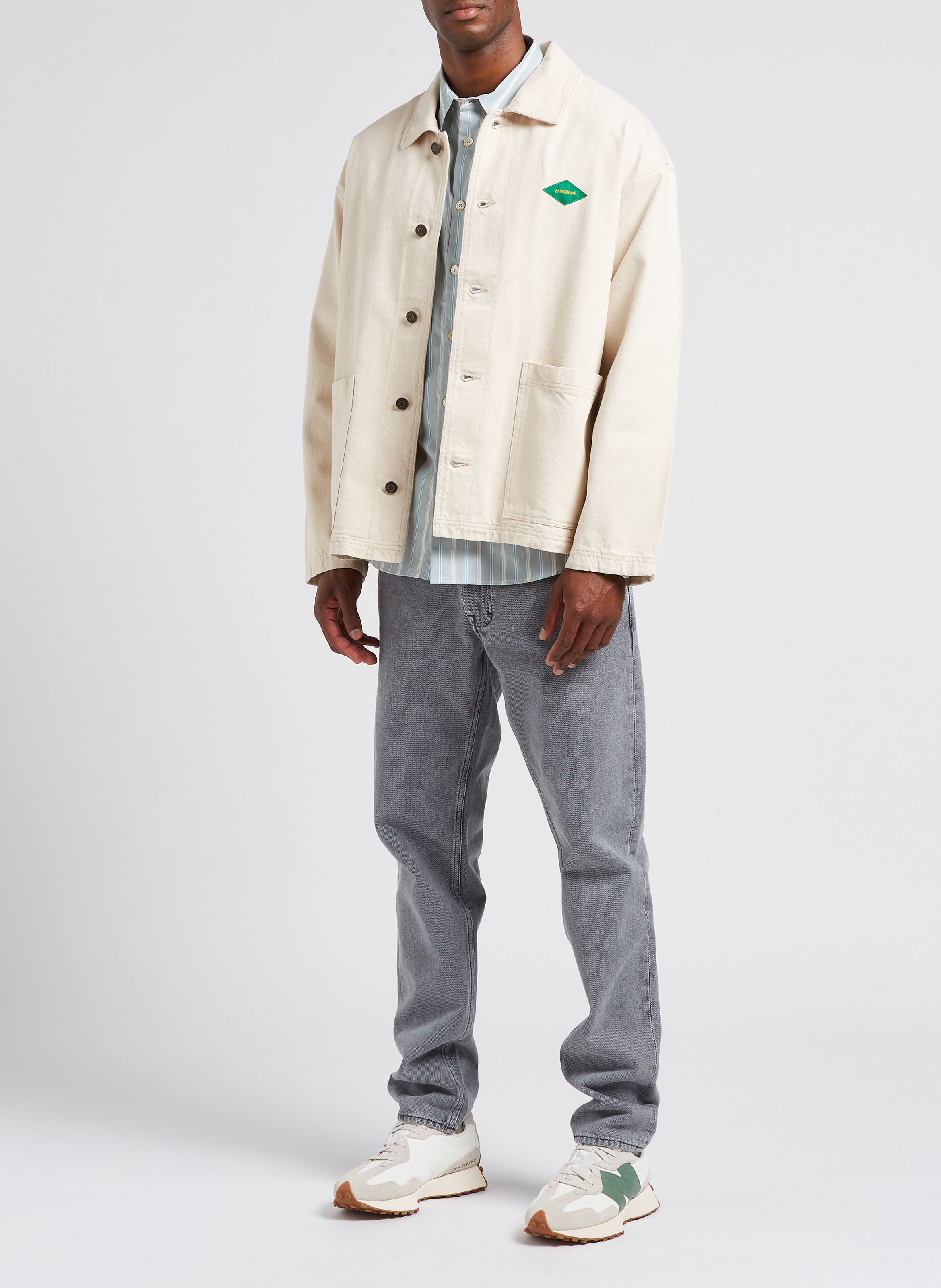 Veste col classique en coton datcity AMERICAN VINTAGE Beige