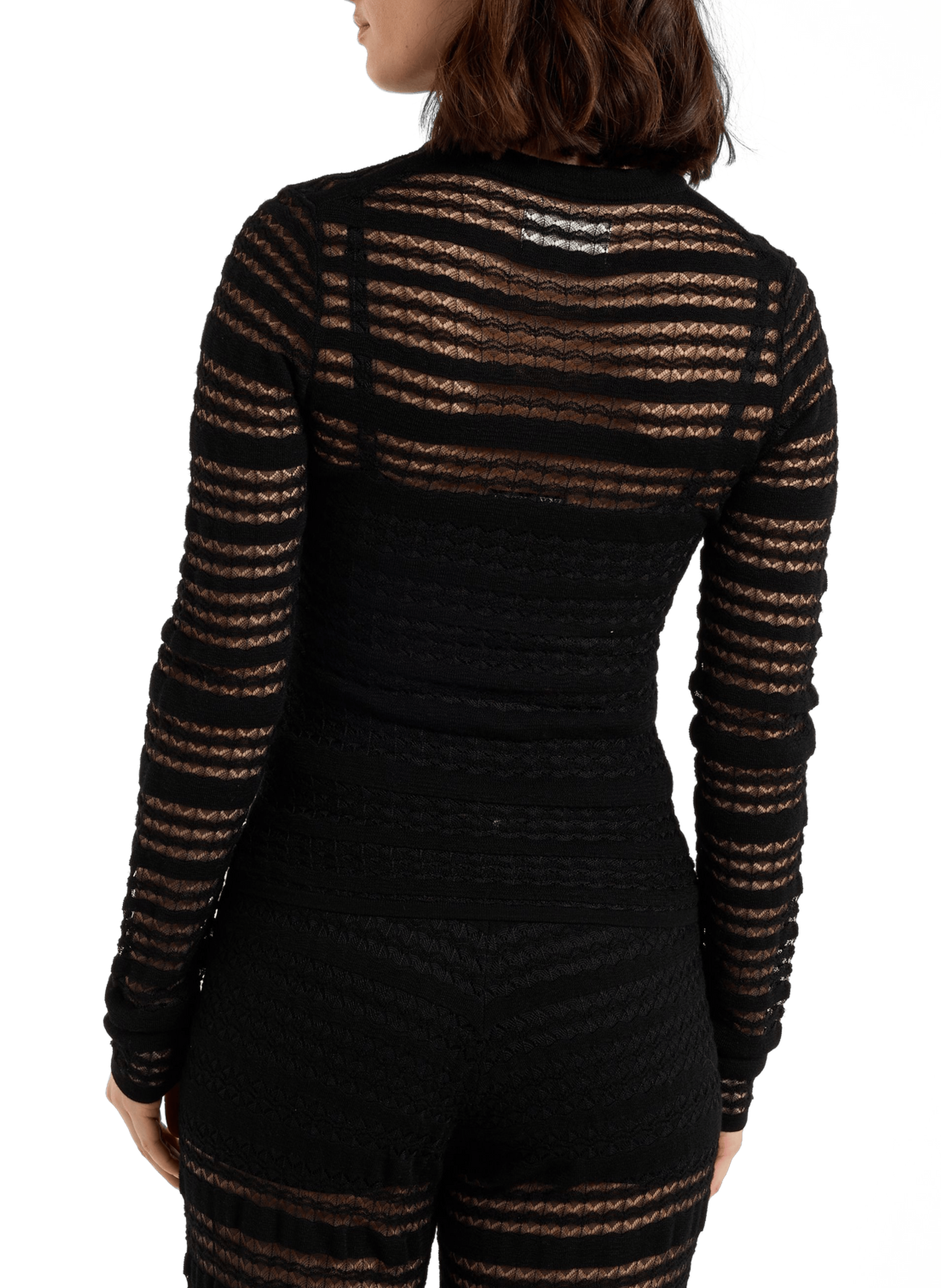 Top ajouré en maille Aya SAISON 1865 Noir