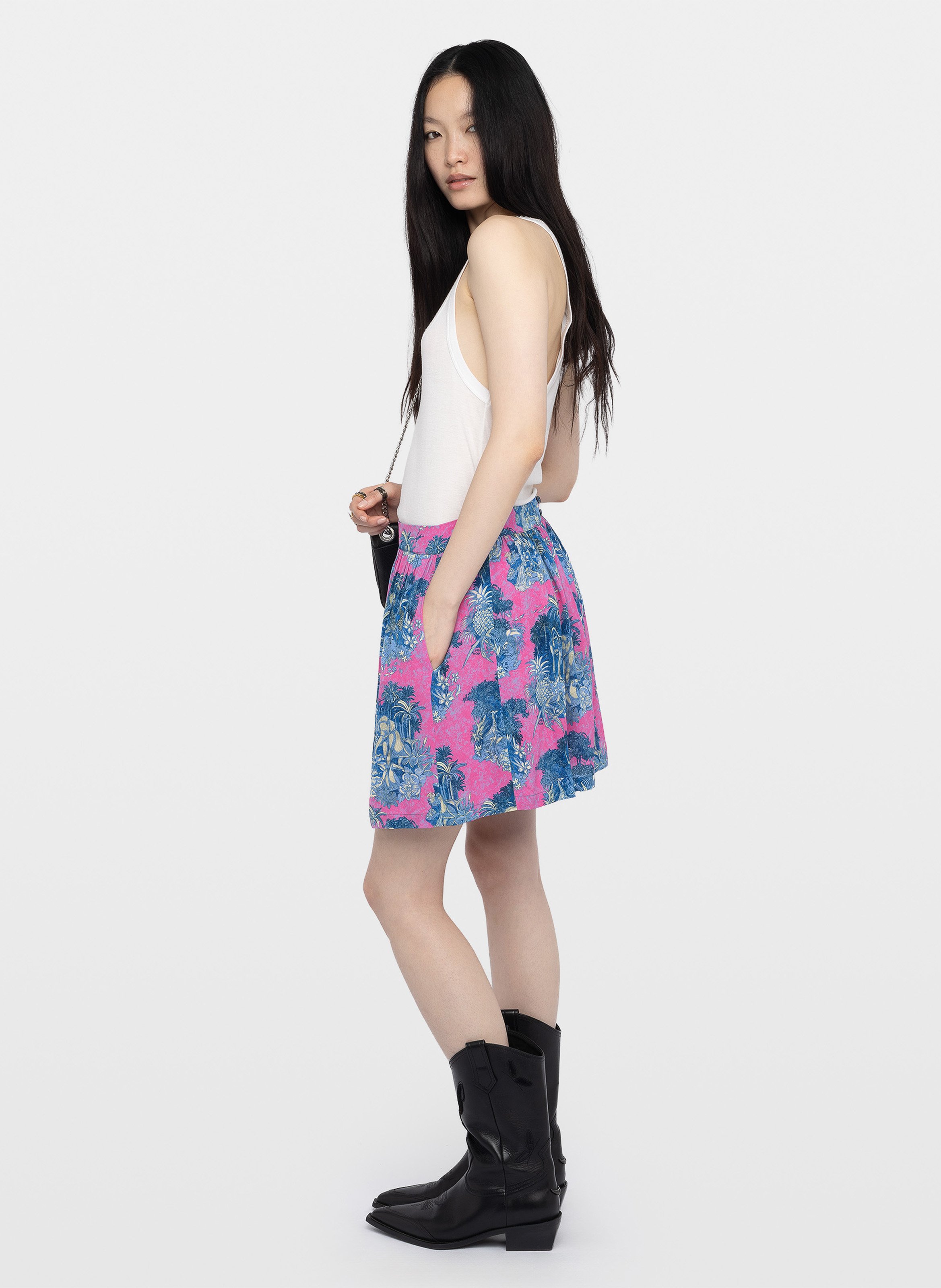 Jupe courte imprimée jadys ZADIG&VOLTAIRE Rose