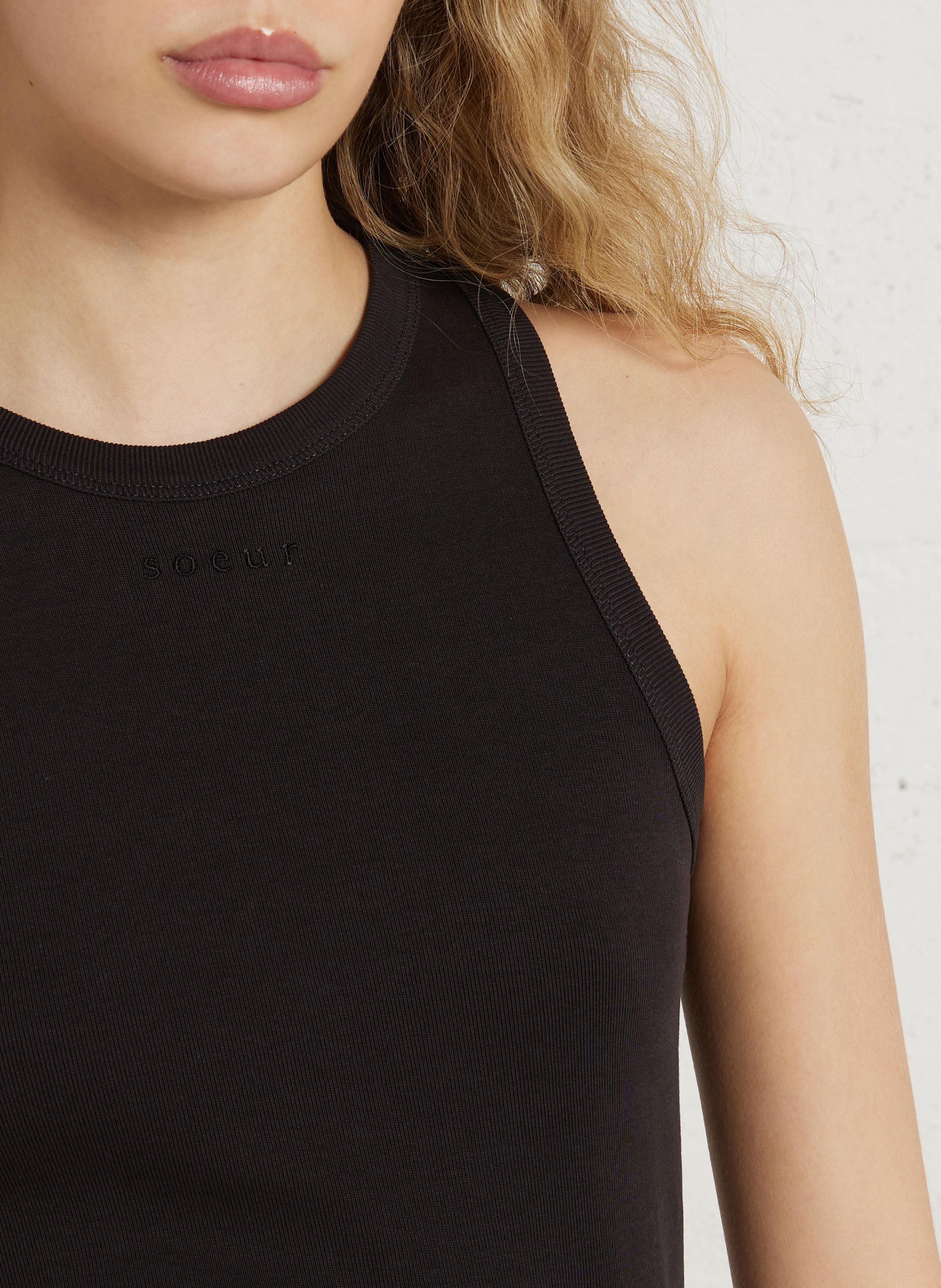 Débardeur droit en coton bio dolly SOEUR Gris