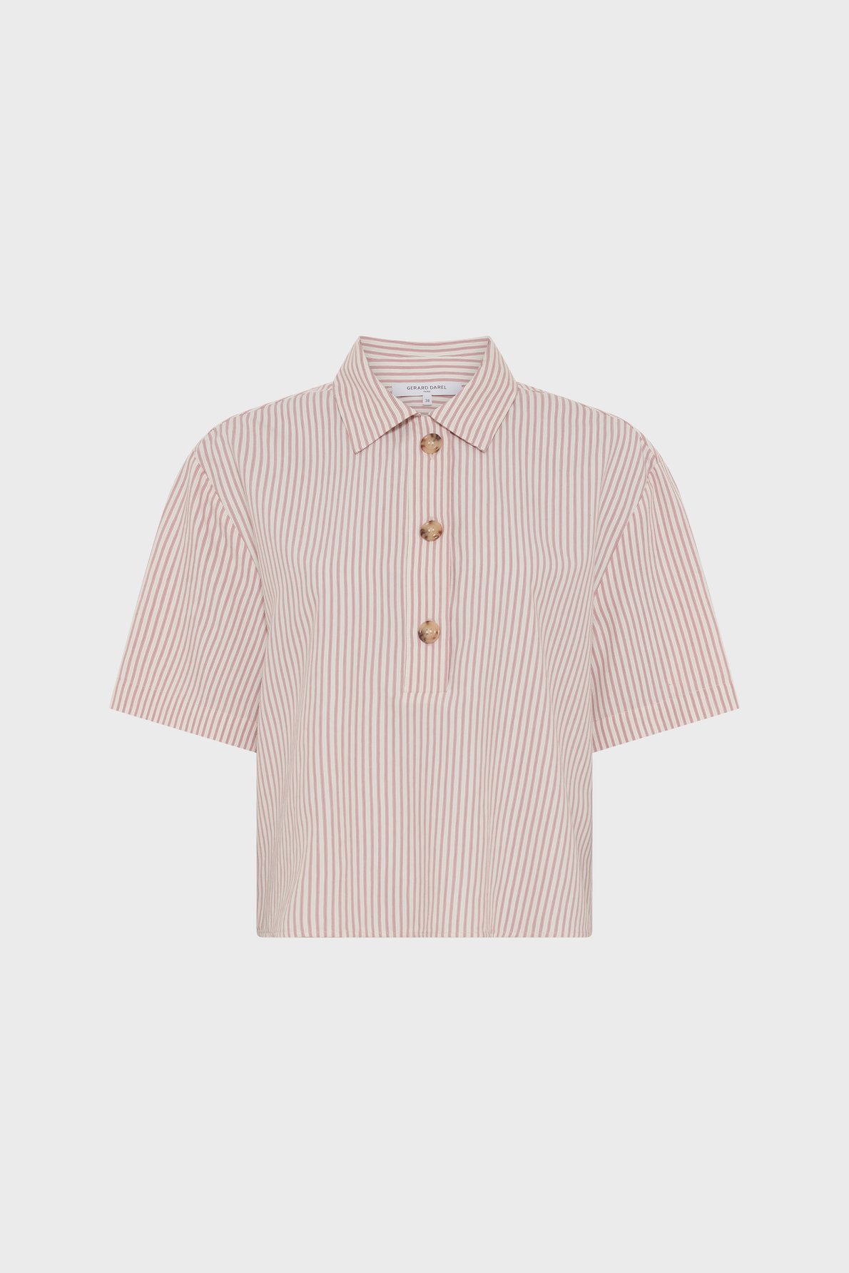 Chemise rayée à manches courtes - cazia GERARD DAREL Rose