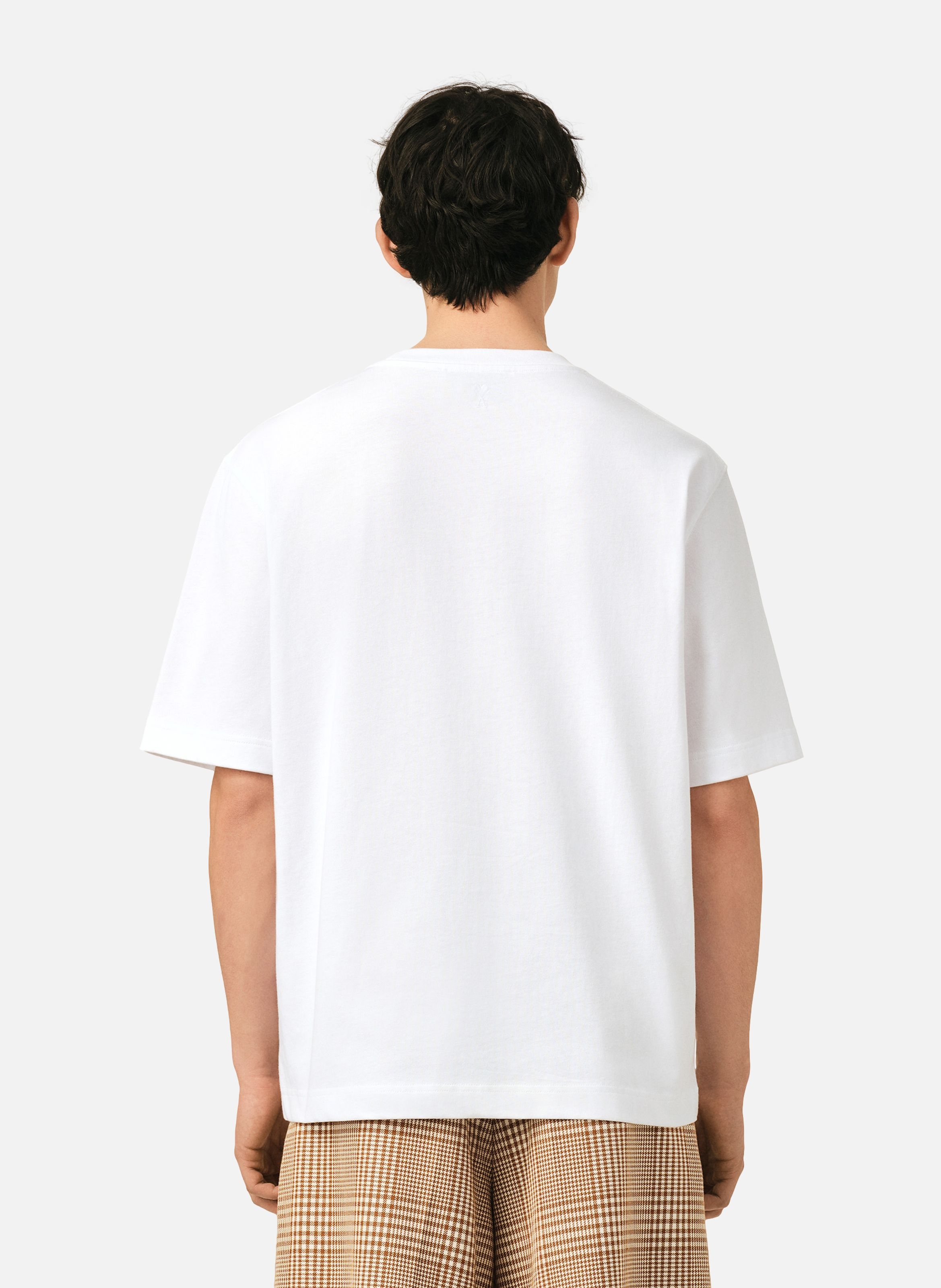 T-shirt post it "je t'aime" en coton AMI PARIS Blanc