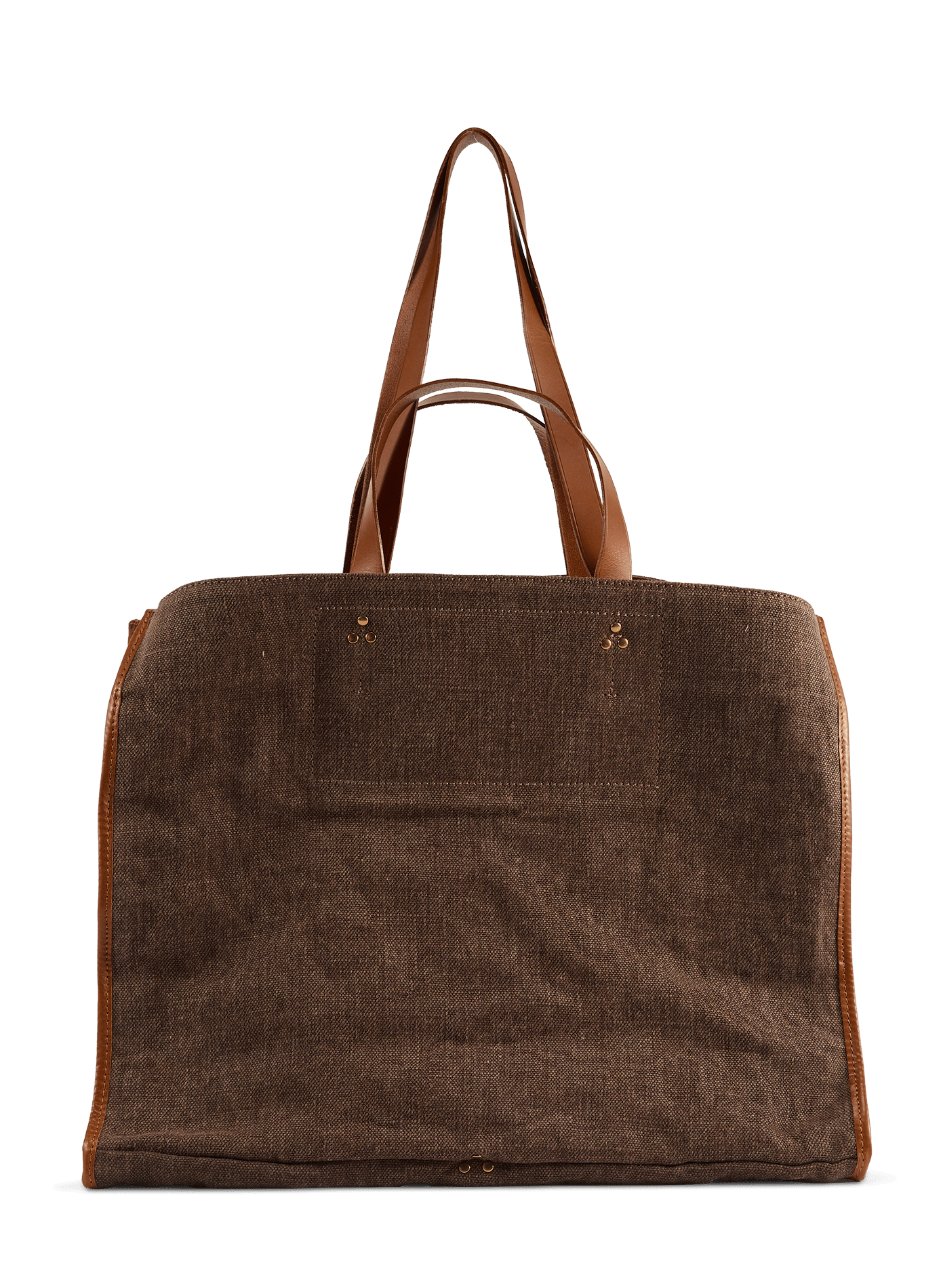 Sac cabas Léon L en toile de laine JÉRÔME DREYFUSS Marron