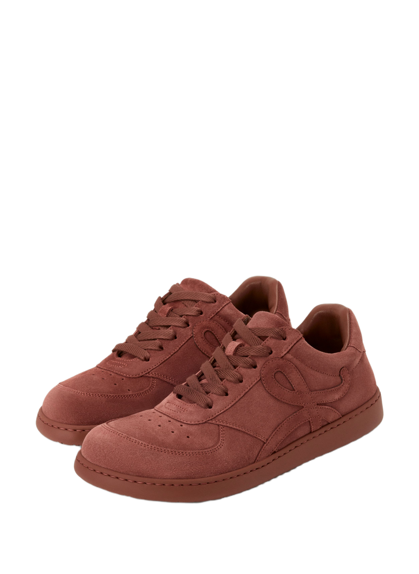 Baskets basses Jambo en veau velours Rouge