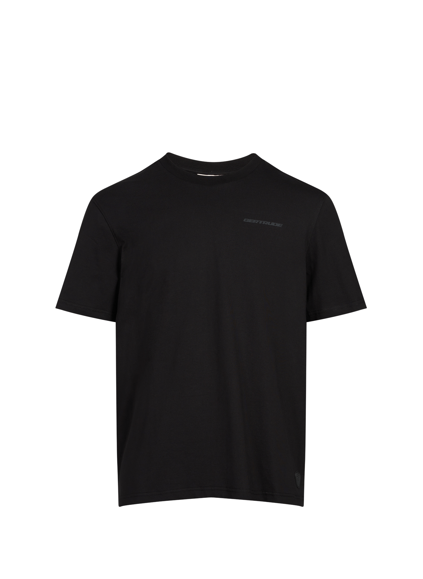 T-shirt droit sérigraphié en coton GERTRUDE ET GASTON Noir