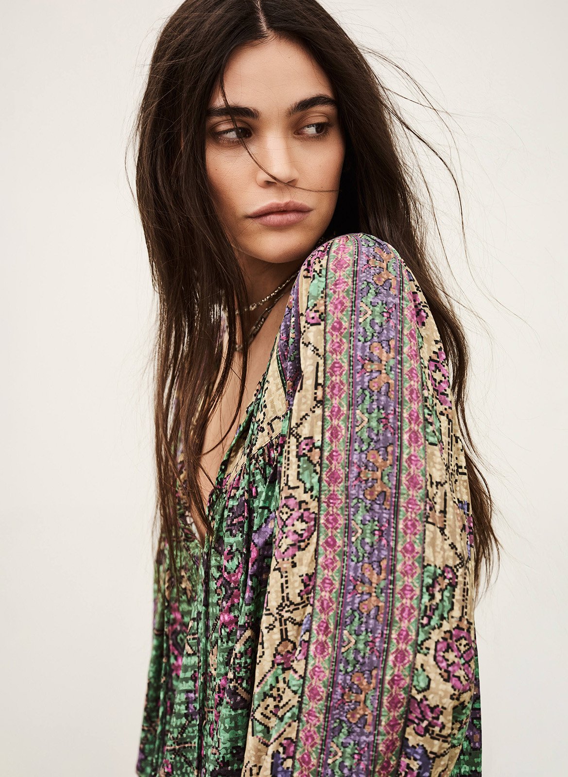 Blouse ample imprimée pamila BA&SH Vert