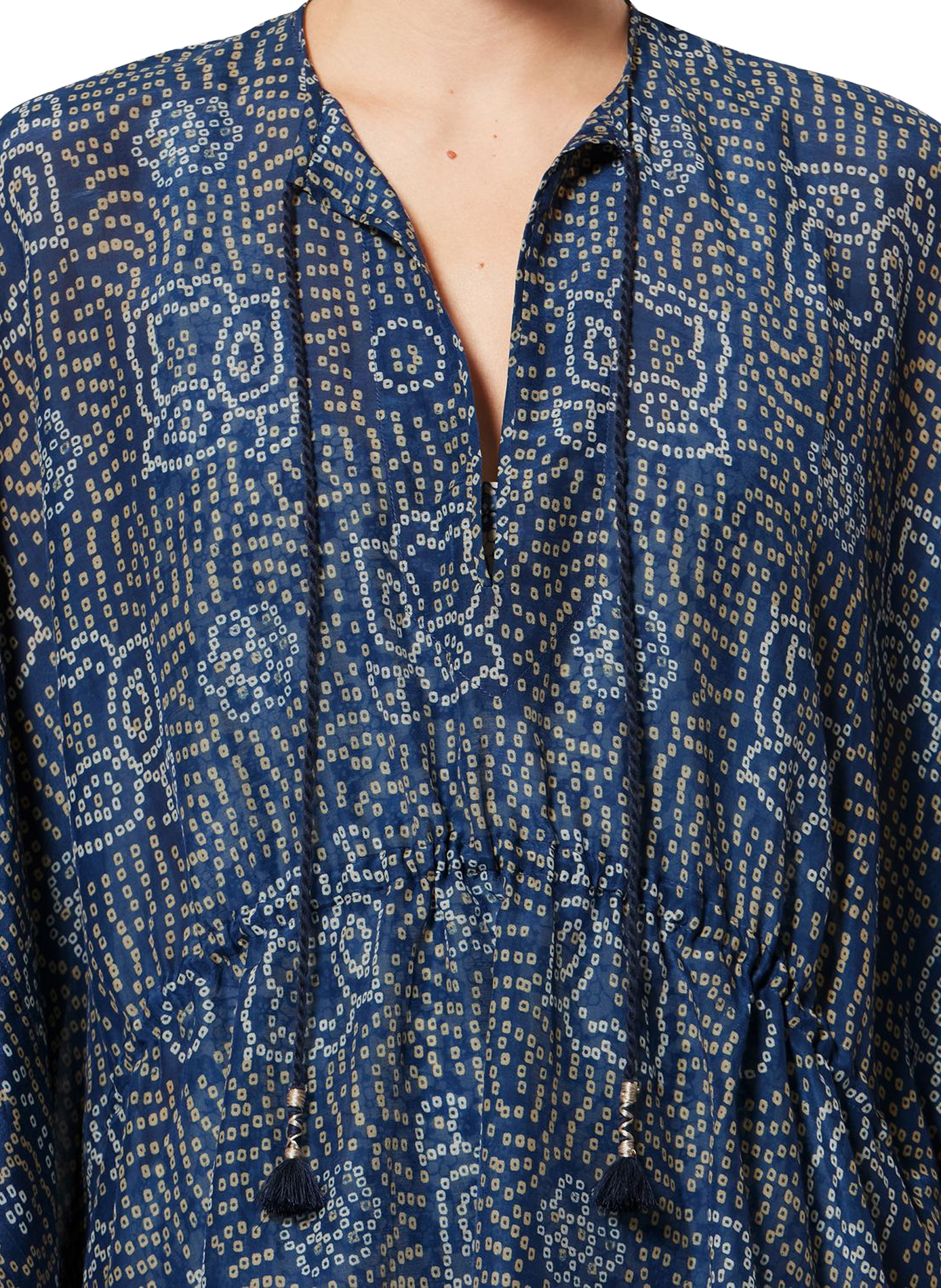 Loreliz cotton and silk printed kaftan ISABEL MARANT Blue