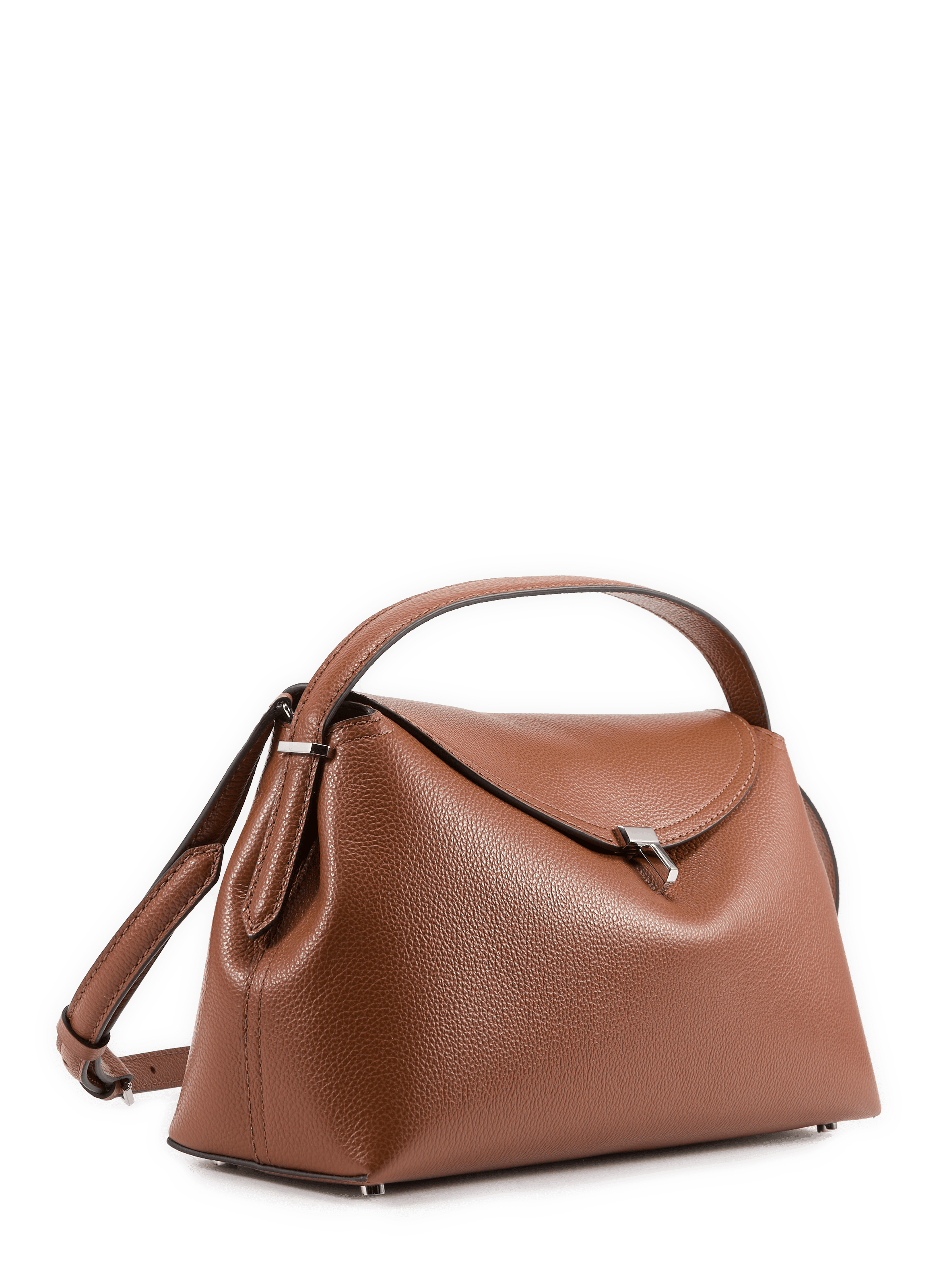 Sac à main à bandoulière amovible et réglable en cuir TOTEME Marron