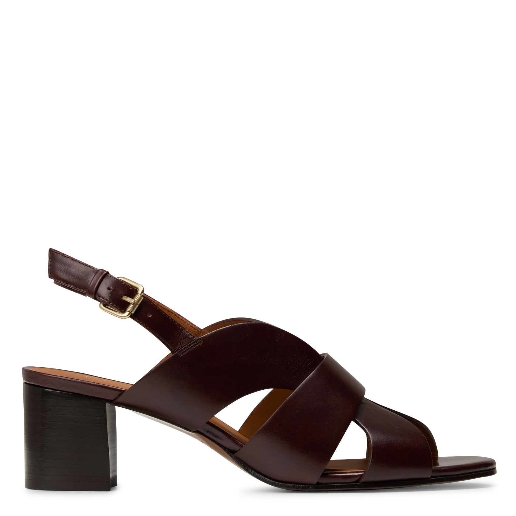 Sandales à talons en cuir n°551 RIVECOUR Marron