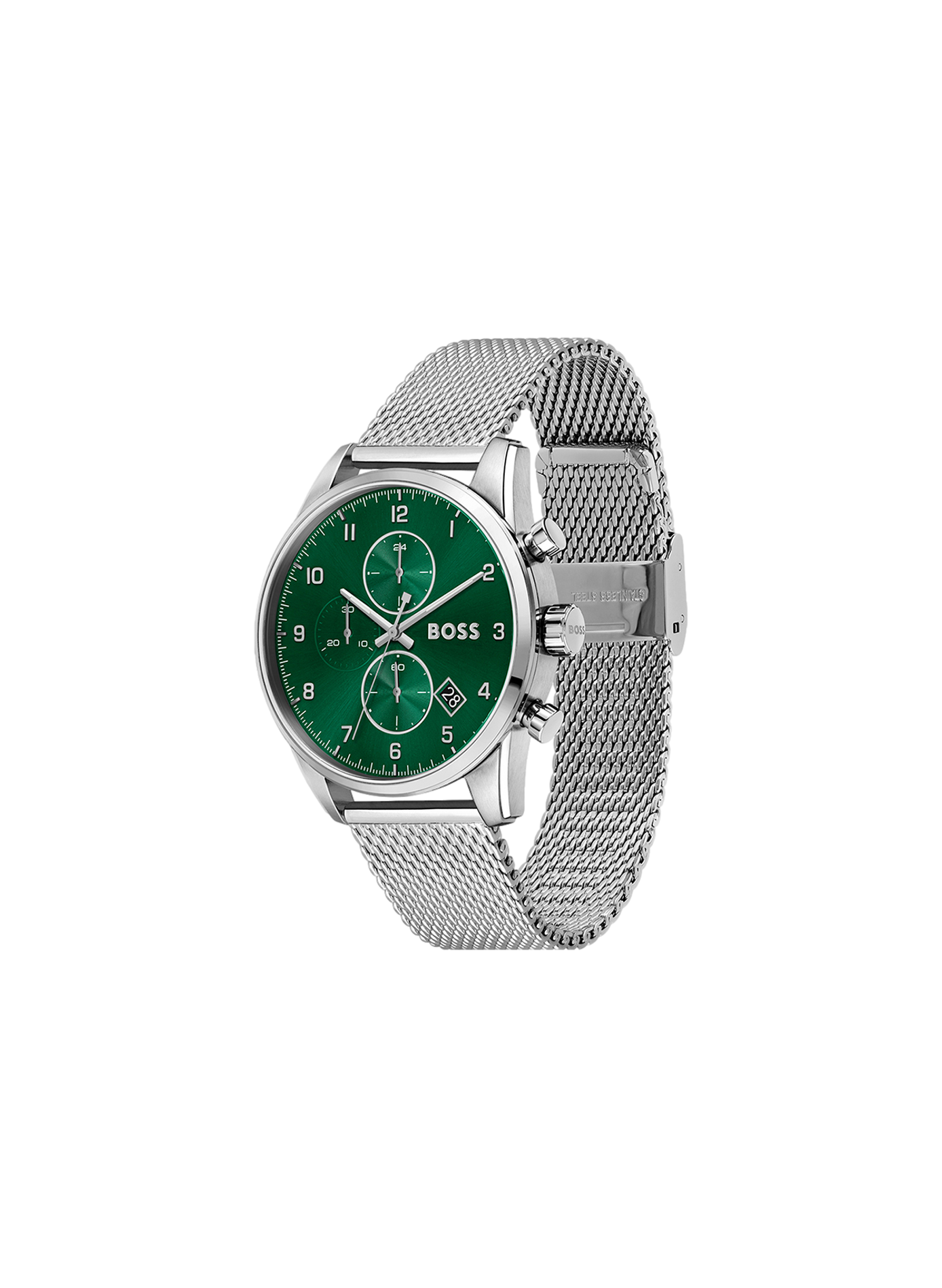 Montre quartz Skymaster en acier inoxydable BOSS MONTRES Vert